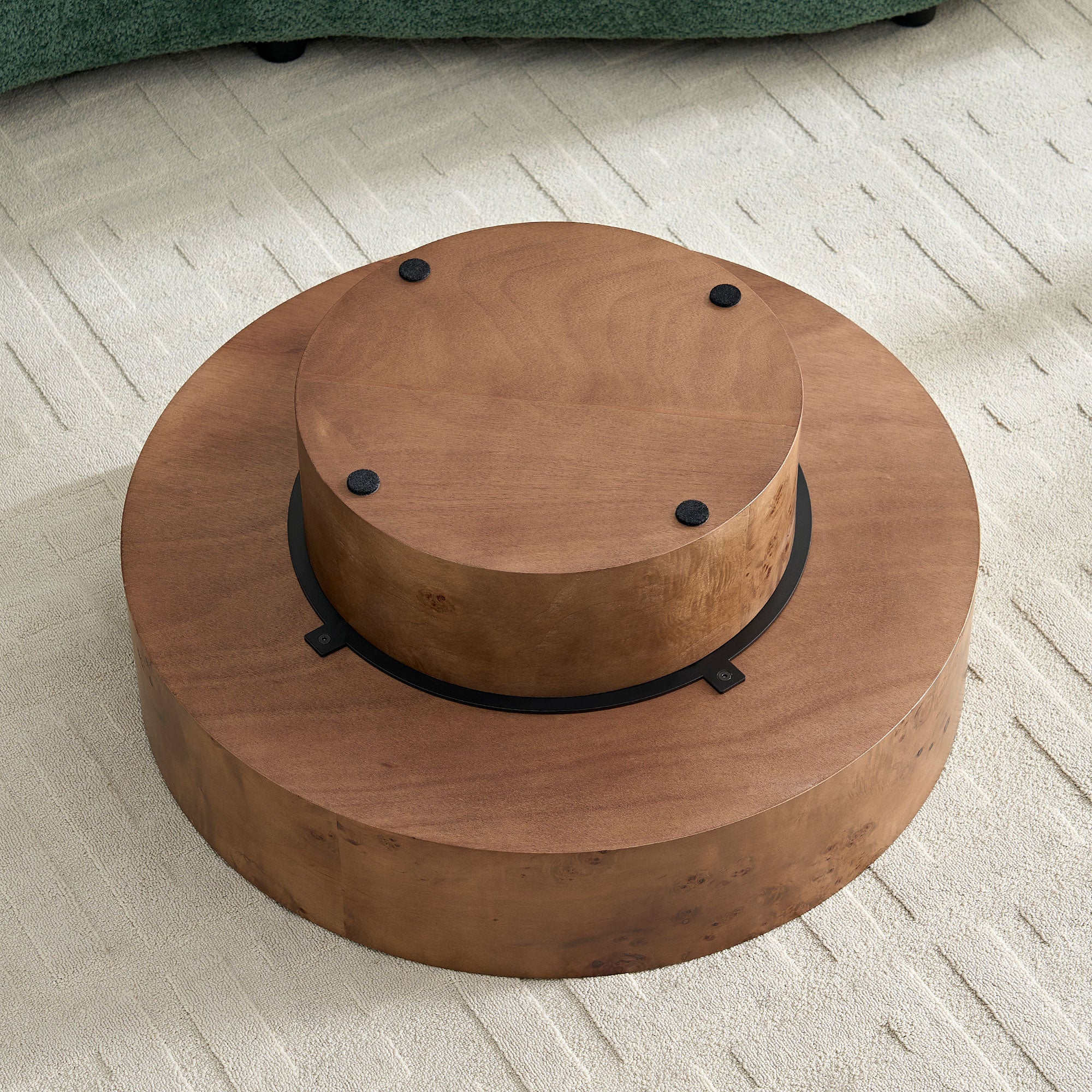 Orleans 31.5" Round Wood Coffee Table with Pedestal Base