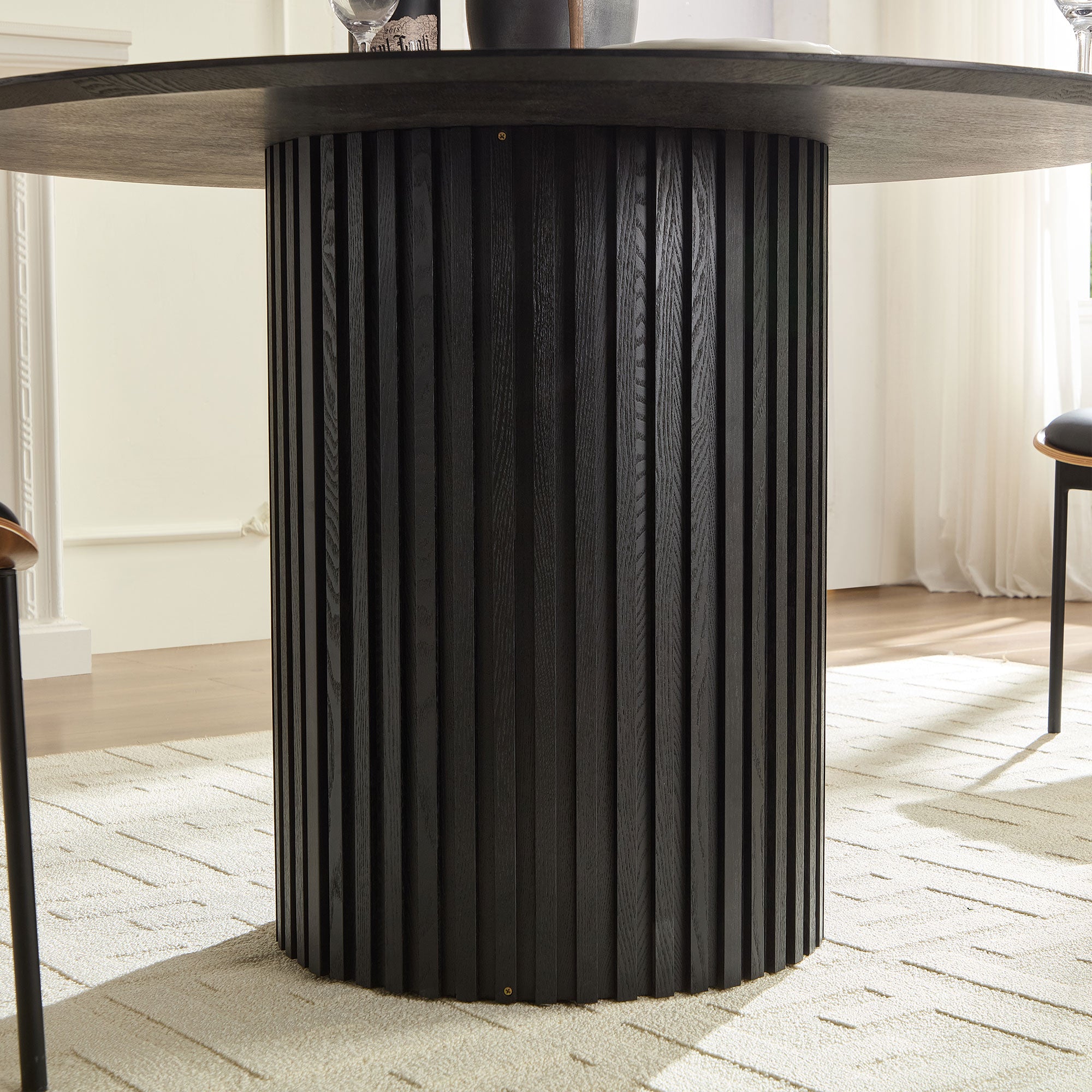 Lucerne 47" Wood Round Dining Table