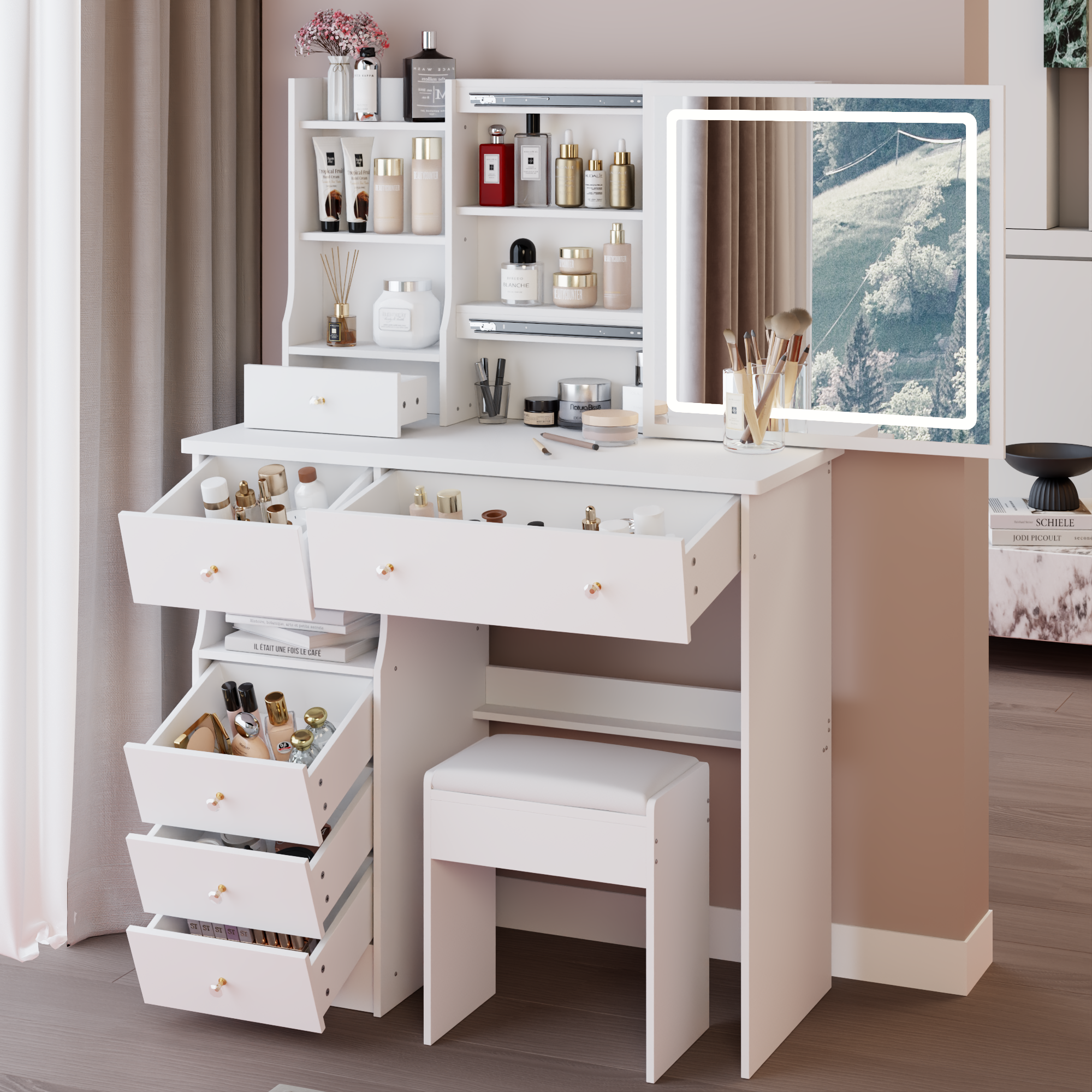 Mona 37" Vanity Set with LED Mirror