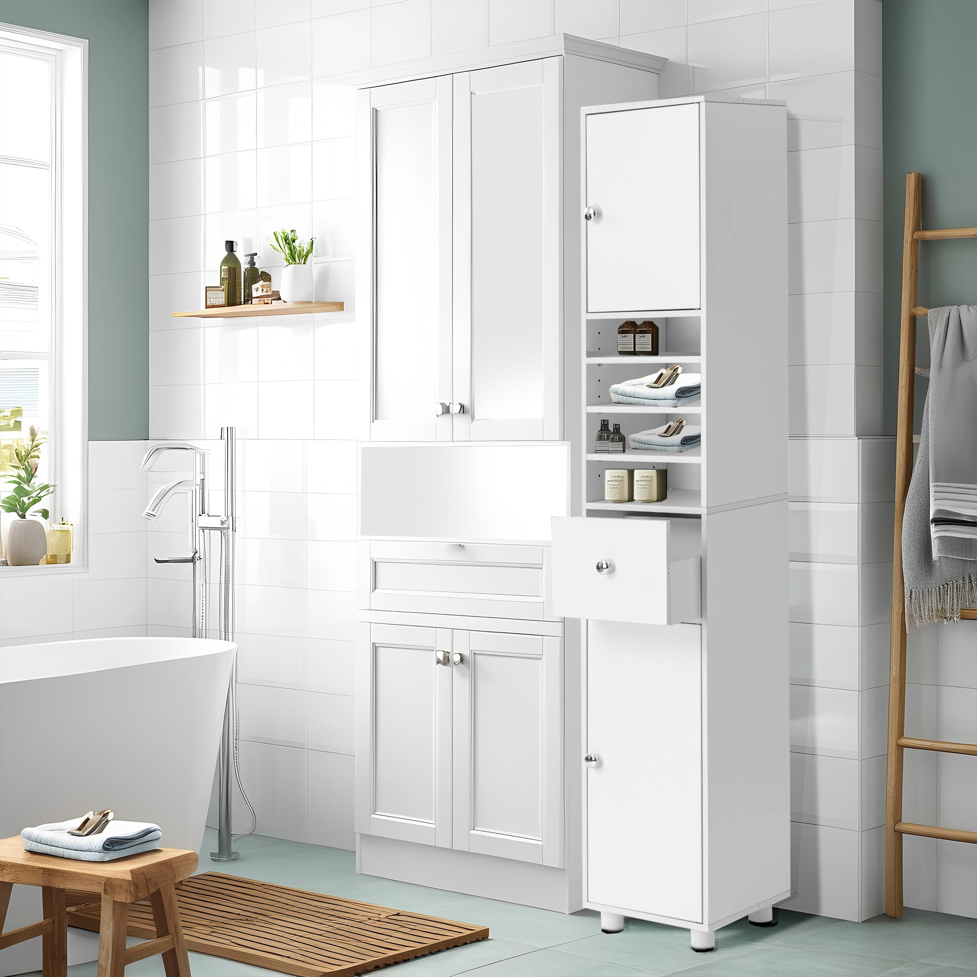 Homy Casa Jericho 63” Free Stand Bathroom Cabinets