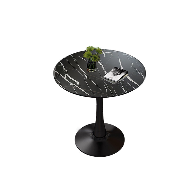 Homy Casa Luna 24" Mid Century Modern Round Dining Table with MDF Top and Steel Base