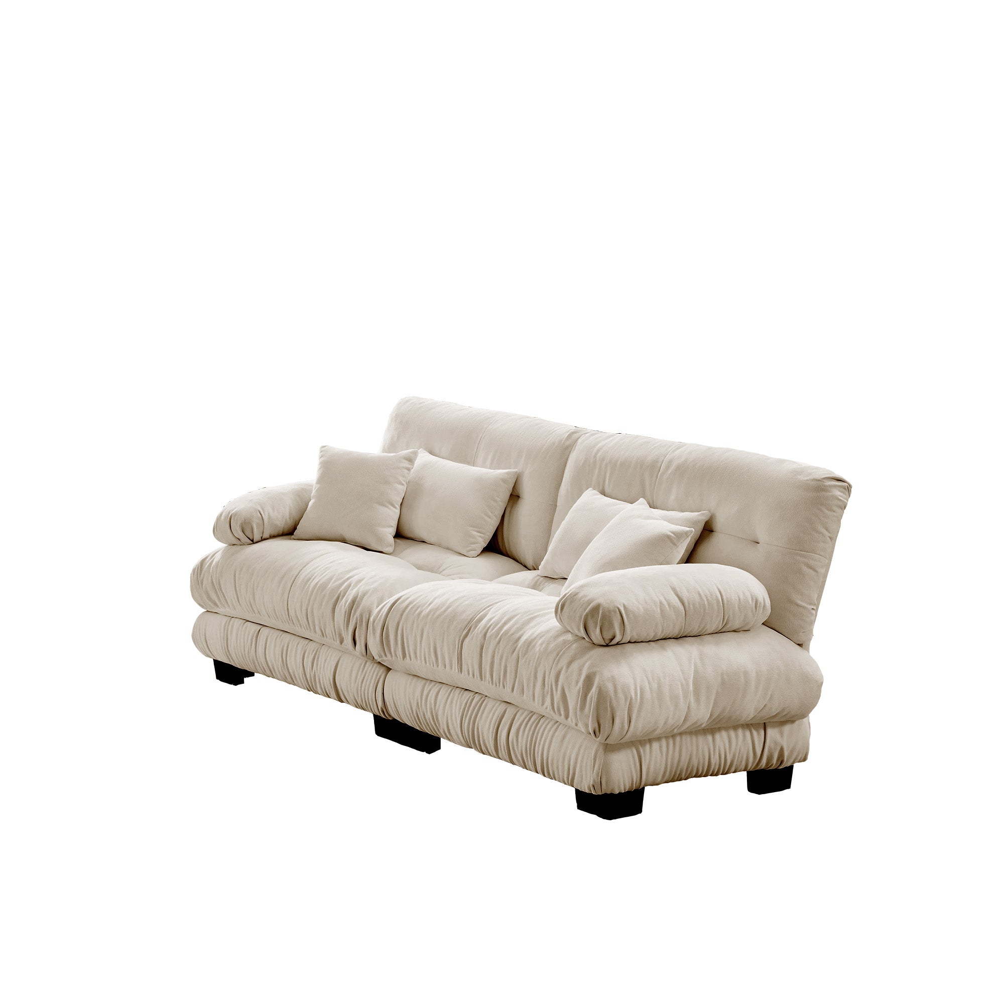 Monterey 94" 4-Seater Modular Cloud Sofa with Bolstered Armrests and Pillows