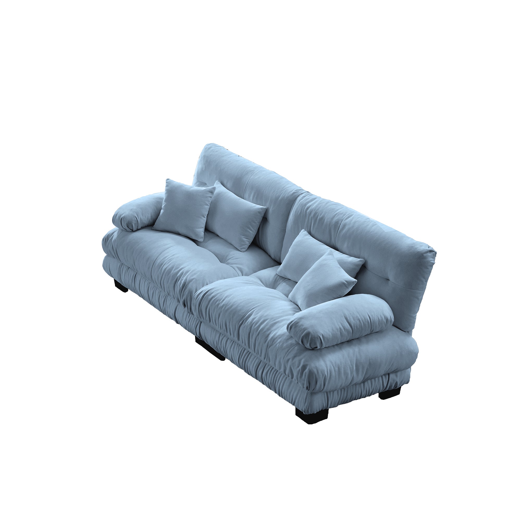 Monterey 94" 4-Seater Modular Cloud Sofa with Bolstered Armrests and Pillows