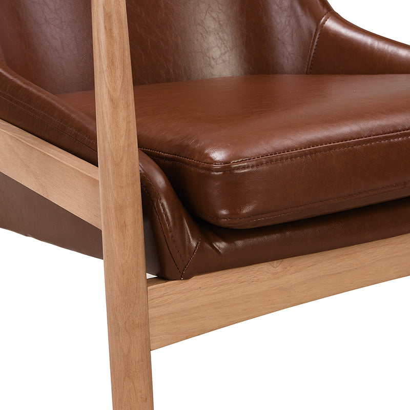 Shenandoah Mid Century PU Leather Accent ChairPU Leather Accent Chair