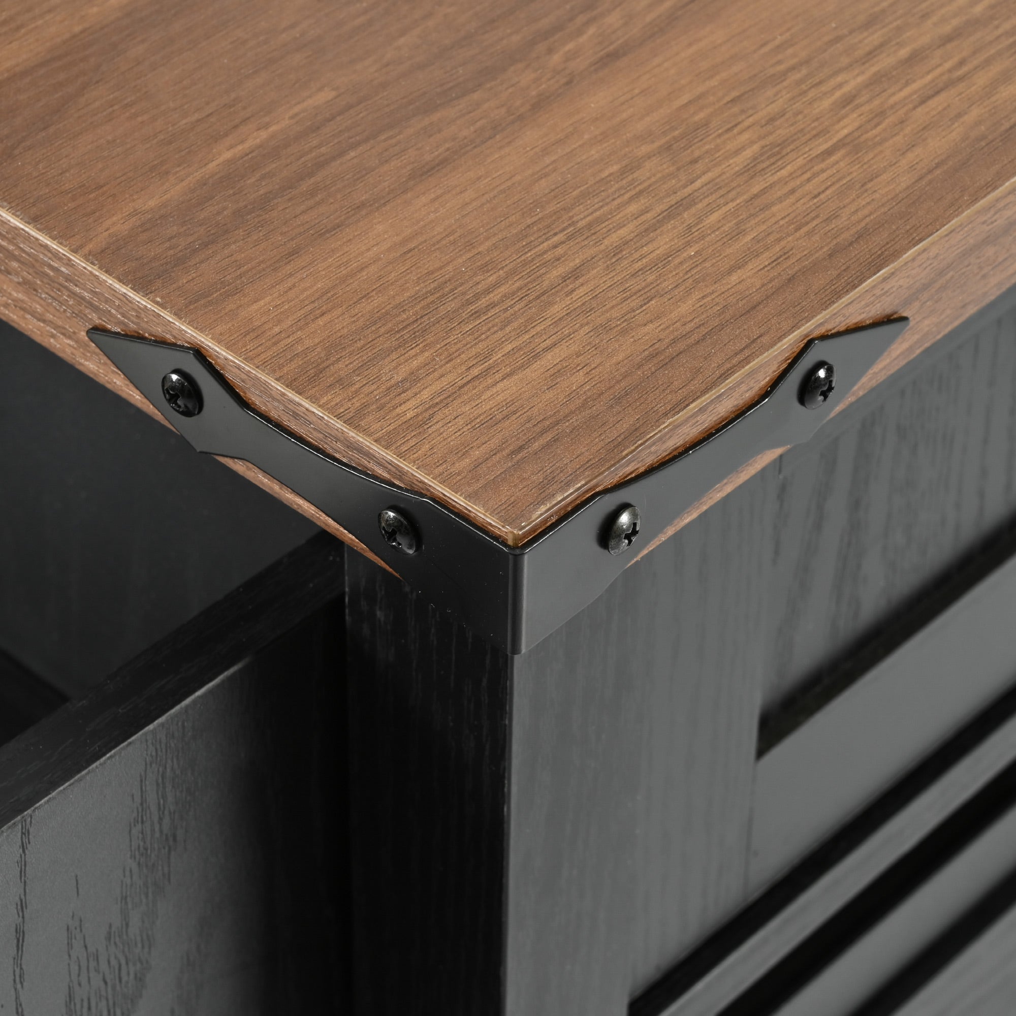 Arlena 55 Inch Farmhouse Kitchen Island with Power Outlet and Drop Leaf