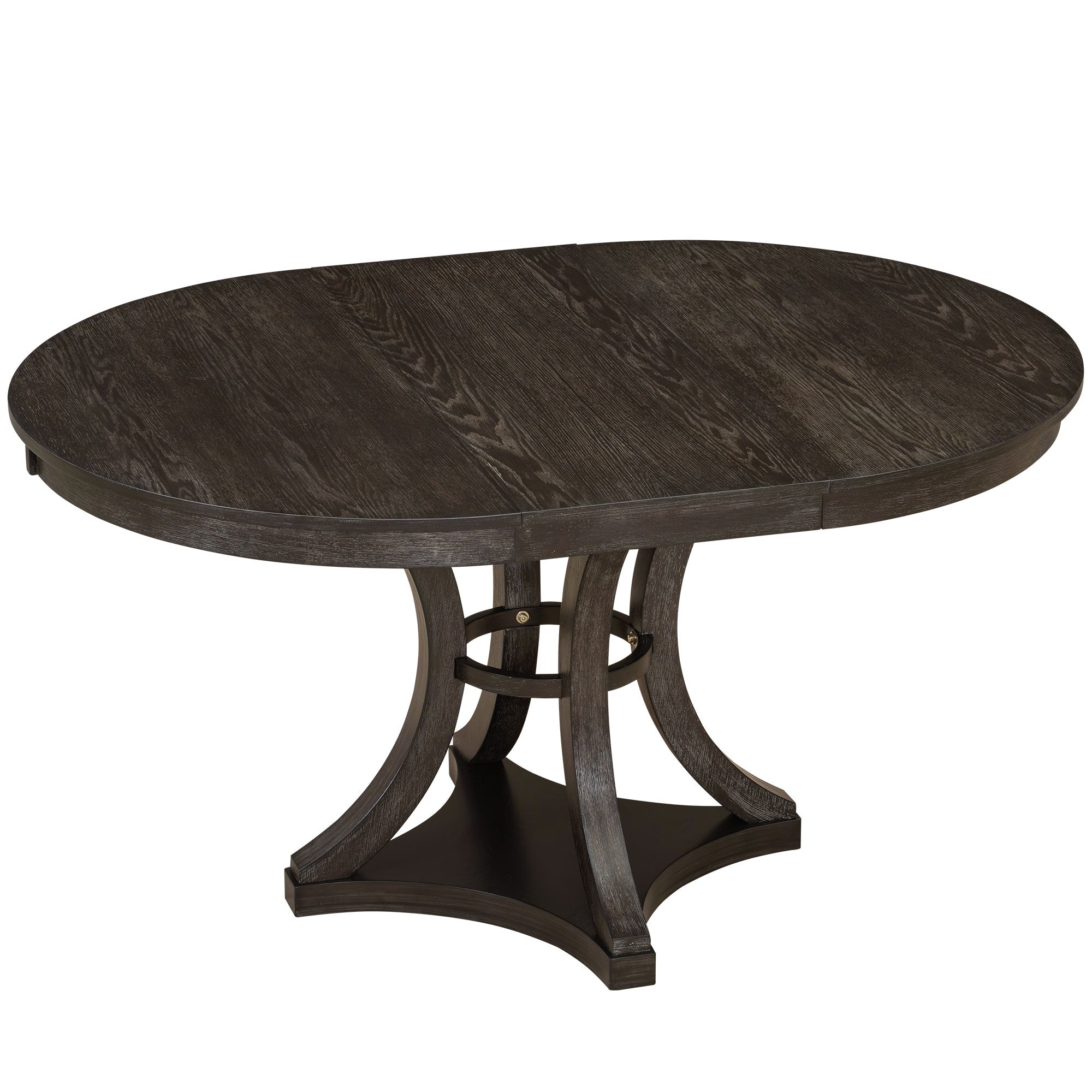 Mavis 47" Retro Espresso 5 Piece Extendable Dining Table Set