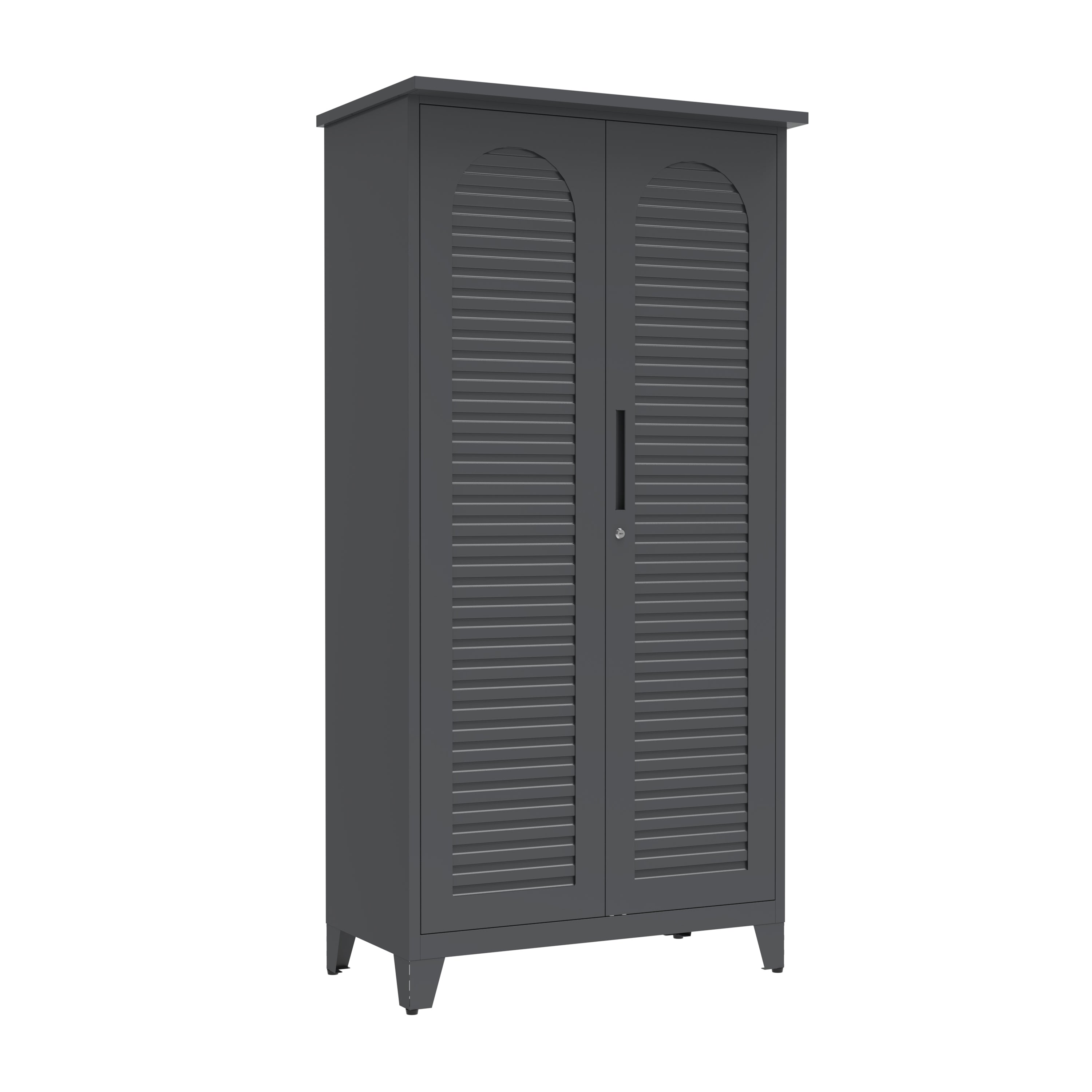 Linz 73" Lockable Metal Storage Cabinet with Adjustable Shelves