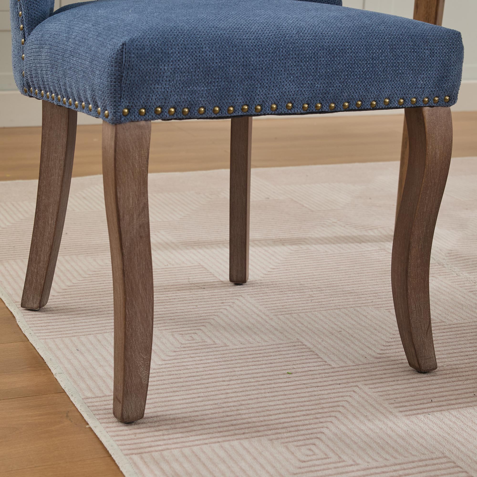 Tiberis Upholstered Dining Chairs with Open Cut-Out Back Set of 2