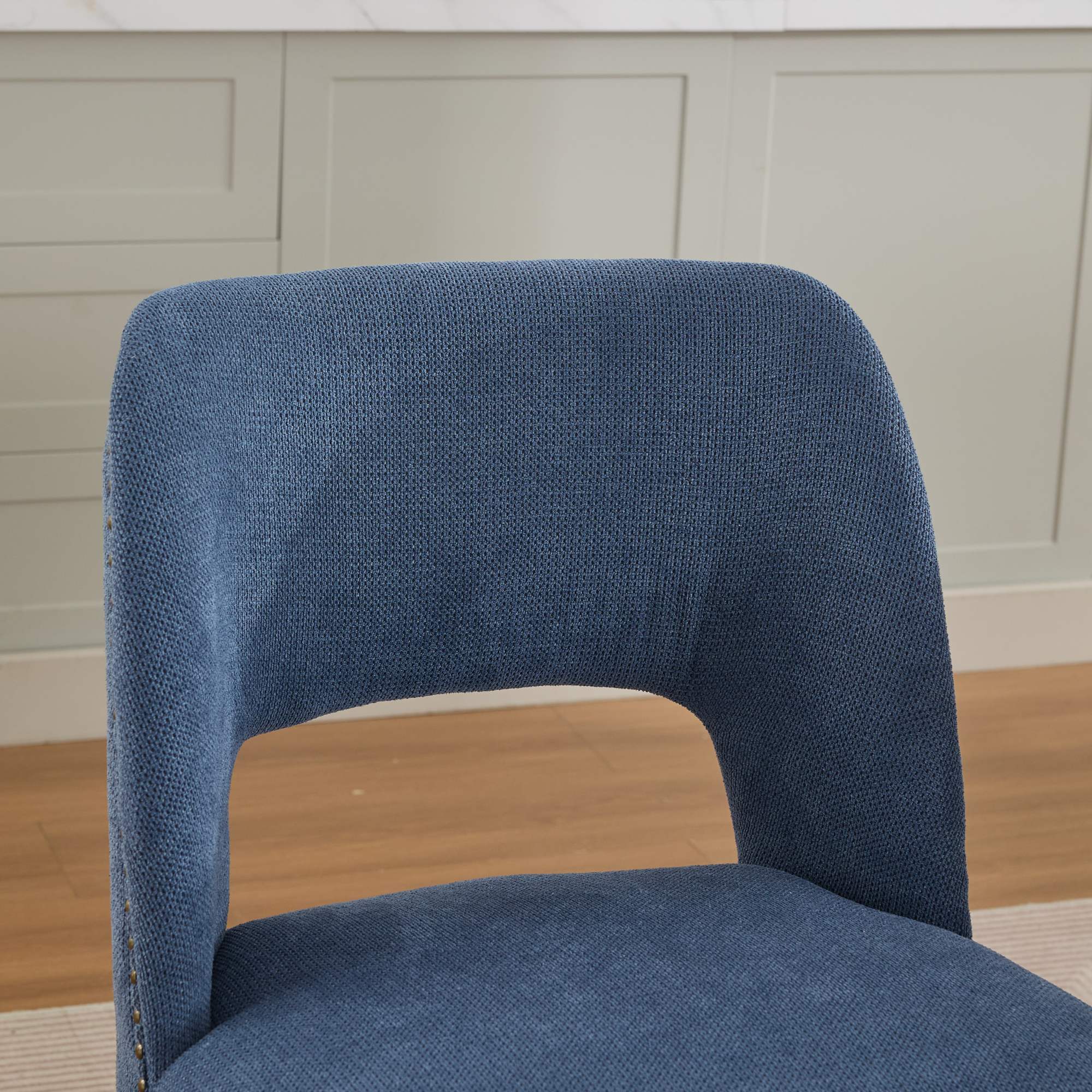 Tiberis Upholstered Dining Chairs with Open Cut-Out Back Set of 2