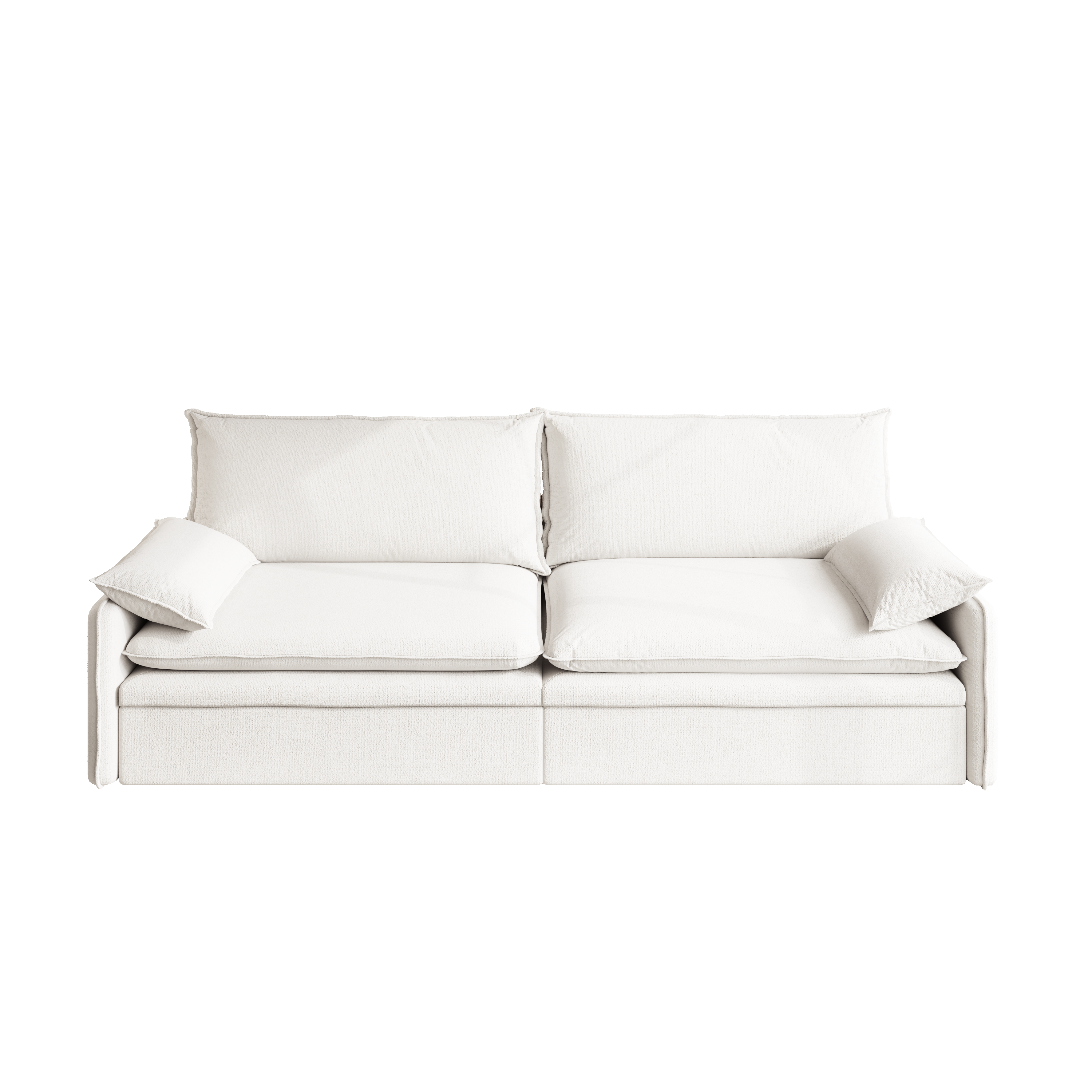 Burbank 81" Chenille Convertible 4-Seat Sleeper Sofa Bed with Storage and Charging Port