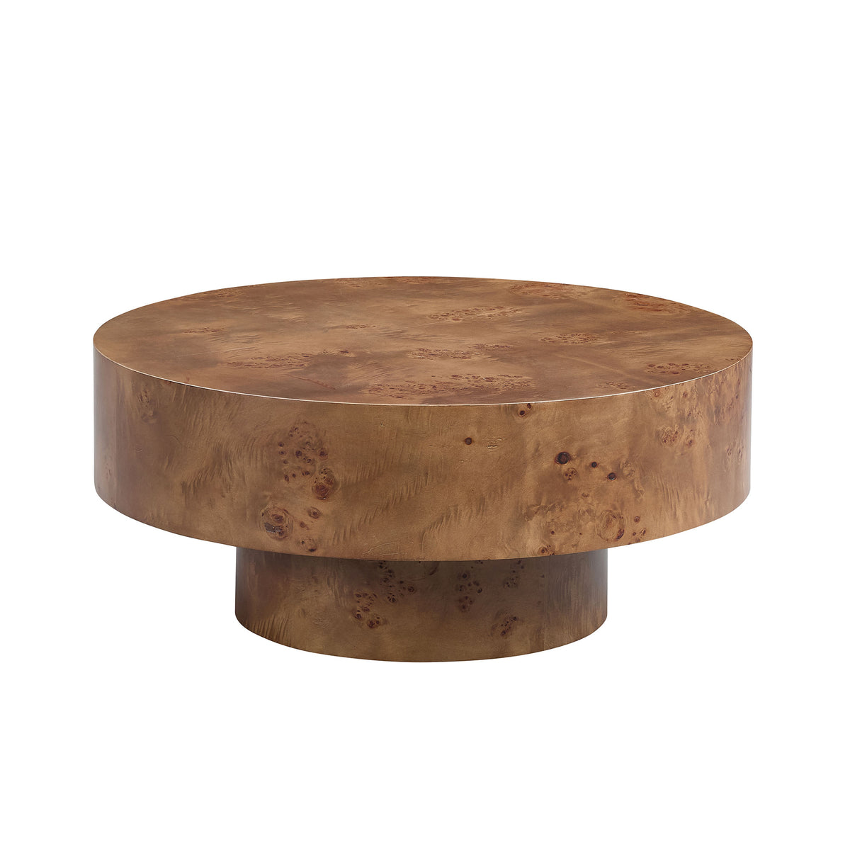 Orleans 31.5" Round Wood Coffee Table with Pedestal Base
