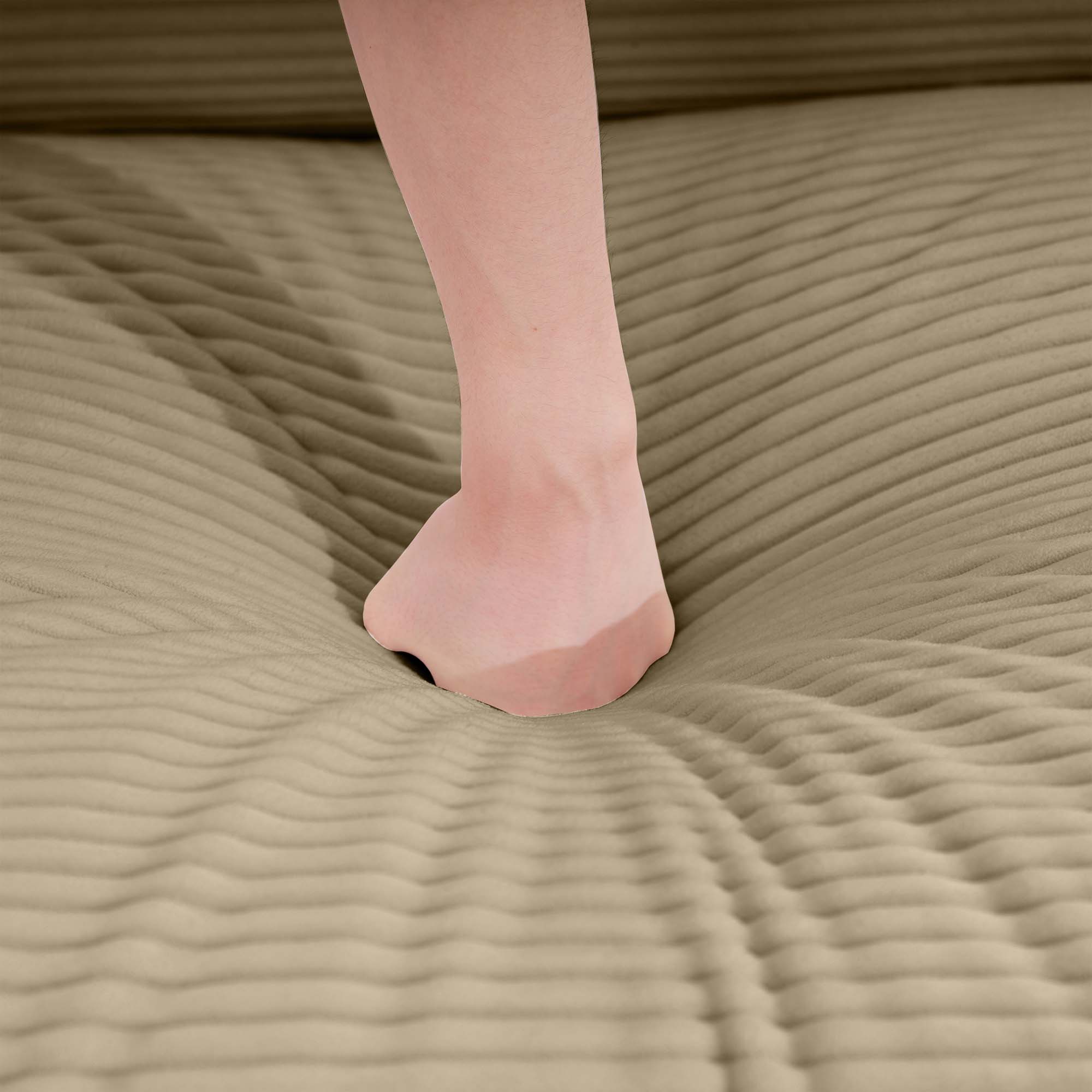 2-Piece Tan Corduroy Loveseat Sofa Set, Modern Classic Design, Plush Corduroy Upholstery, Ergonomic Memory Foam Cushions, Ideal for Living Room & Bedroom, Flexible Arrangement, Easy Assembly