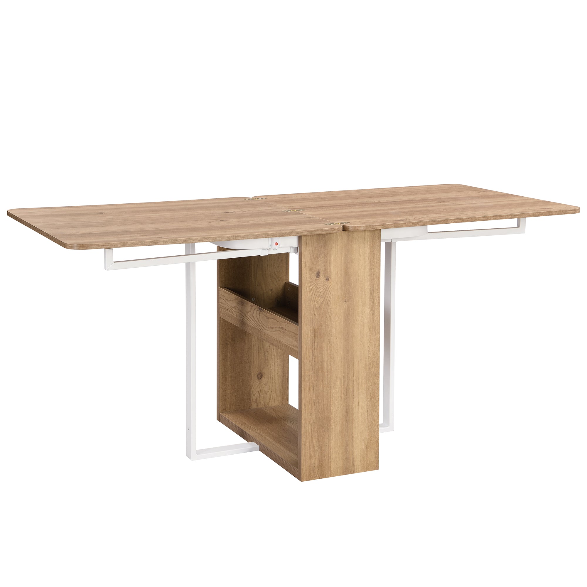 Lento 63" Modern Black 5 Piece Extendable Dining Table Set with Storage and Chairs