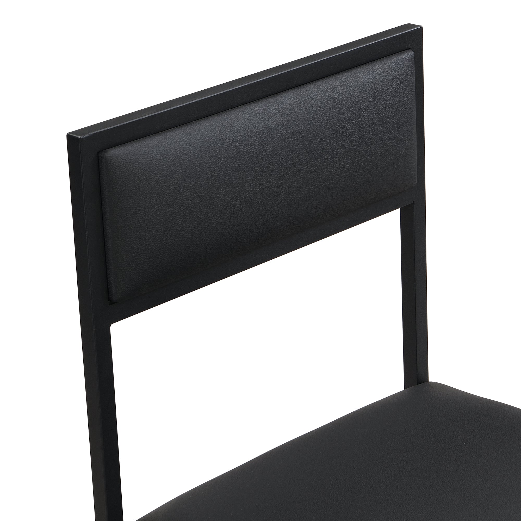 Lento 63" Modern Black 5 Piece Extendable Dining Table Set with Storage and Chairs