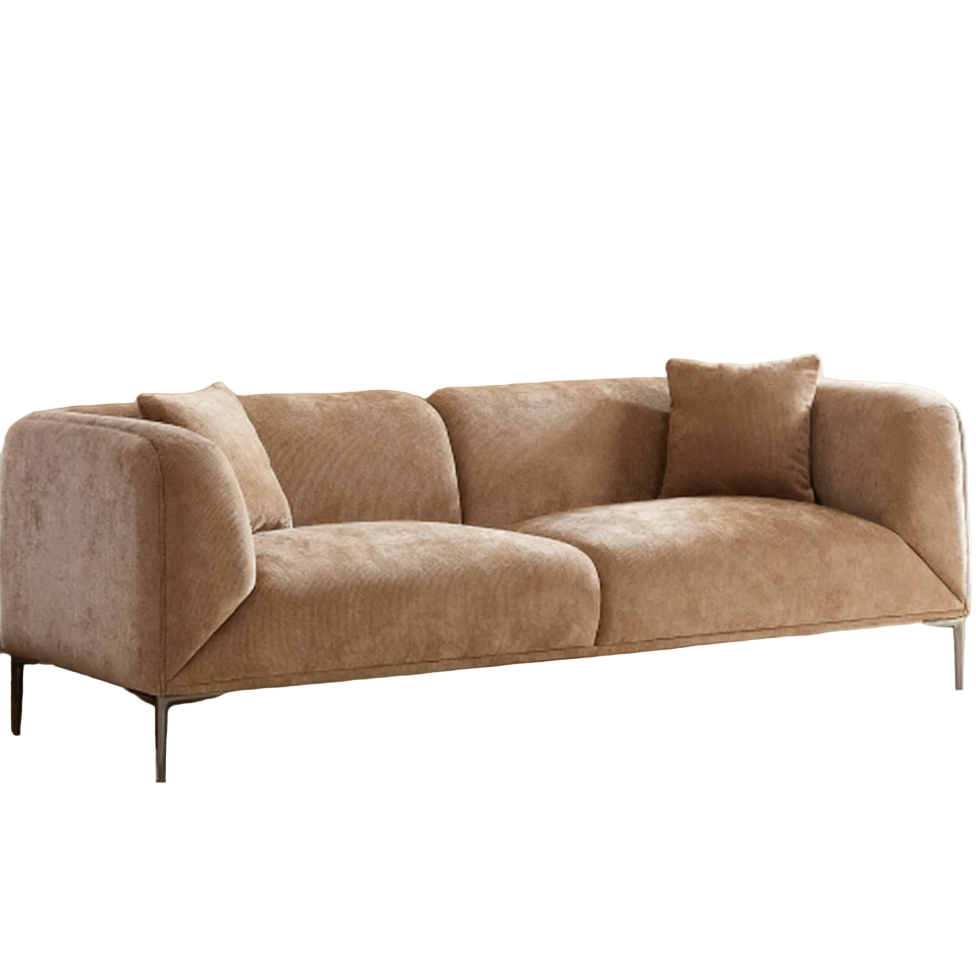 Portland 83" Modern Boucle Loveseat Sofa with Wood Legs