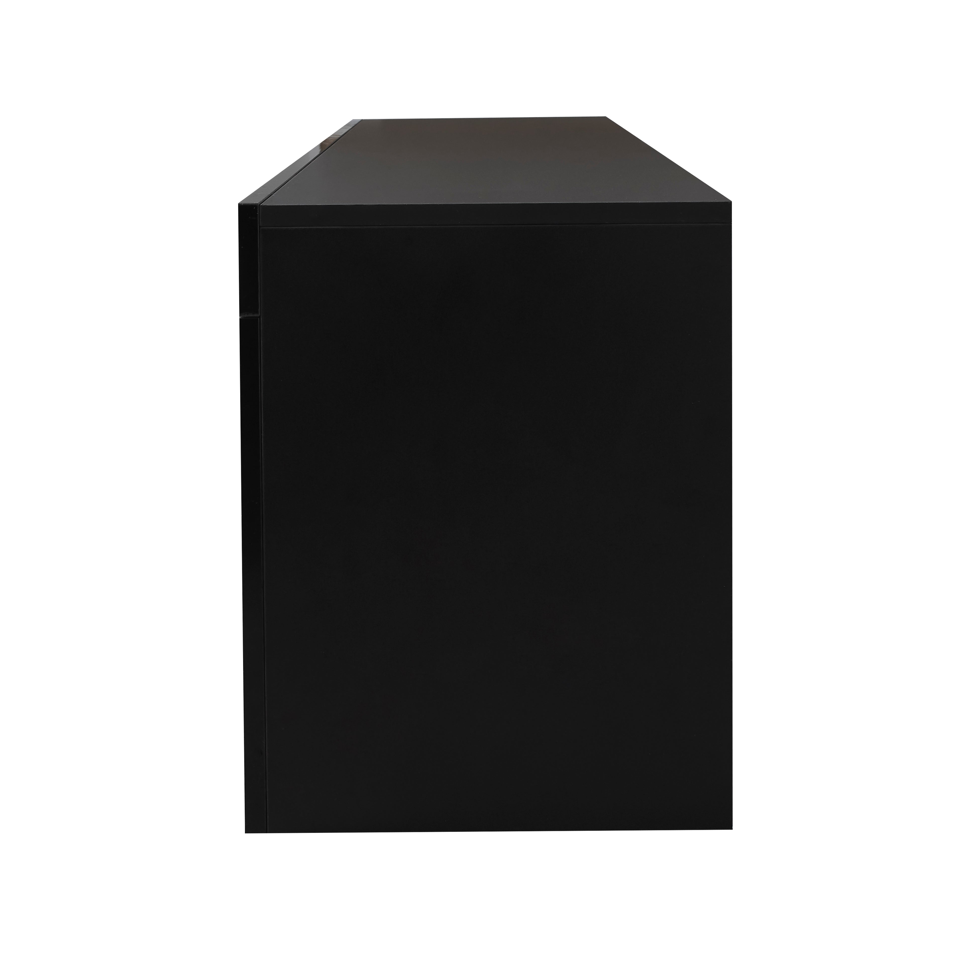 Vetra Modern LED RGB TV Stand for Gaming Consoles Black