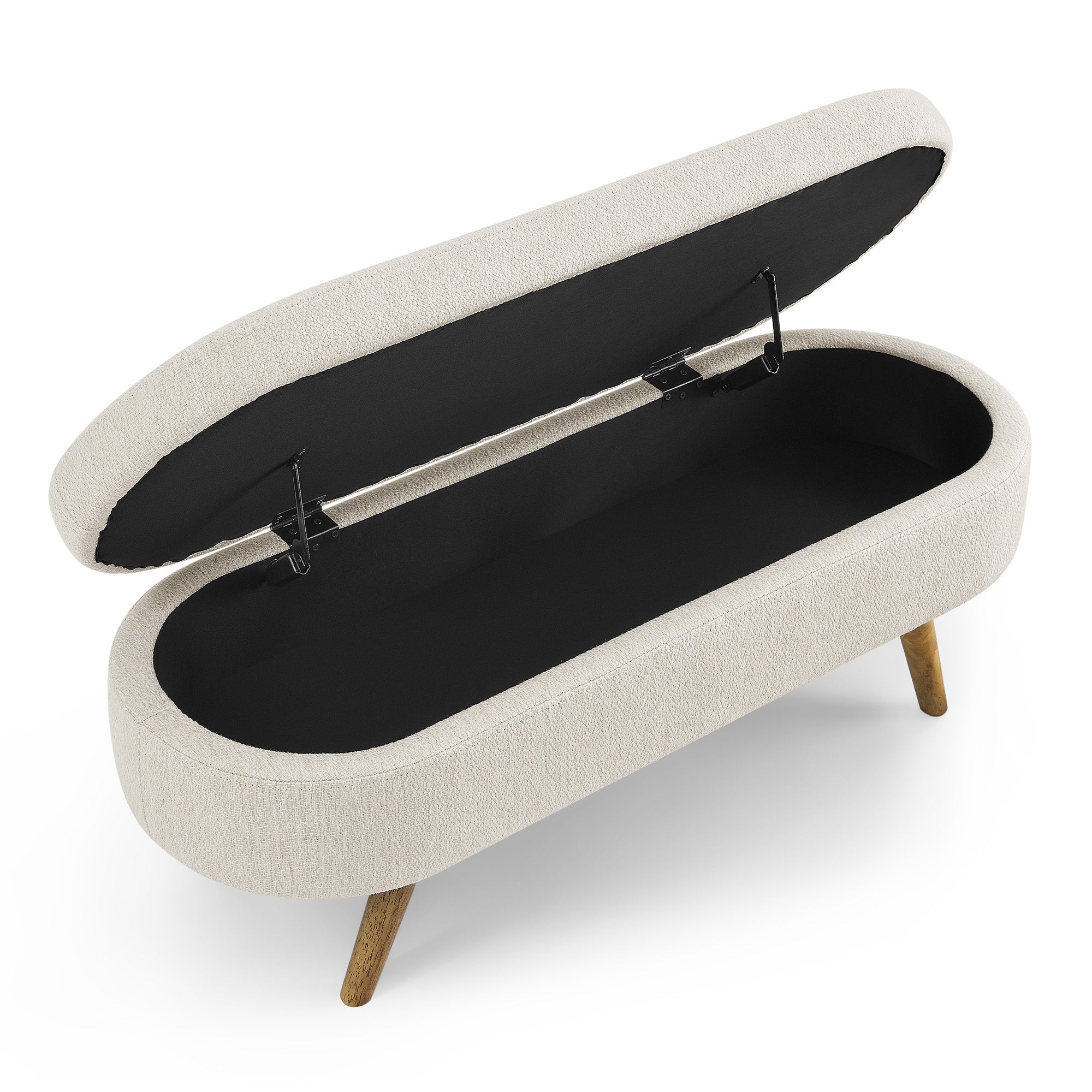 Evora Ottoman Storage Bench, Beige