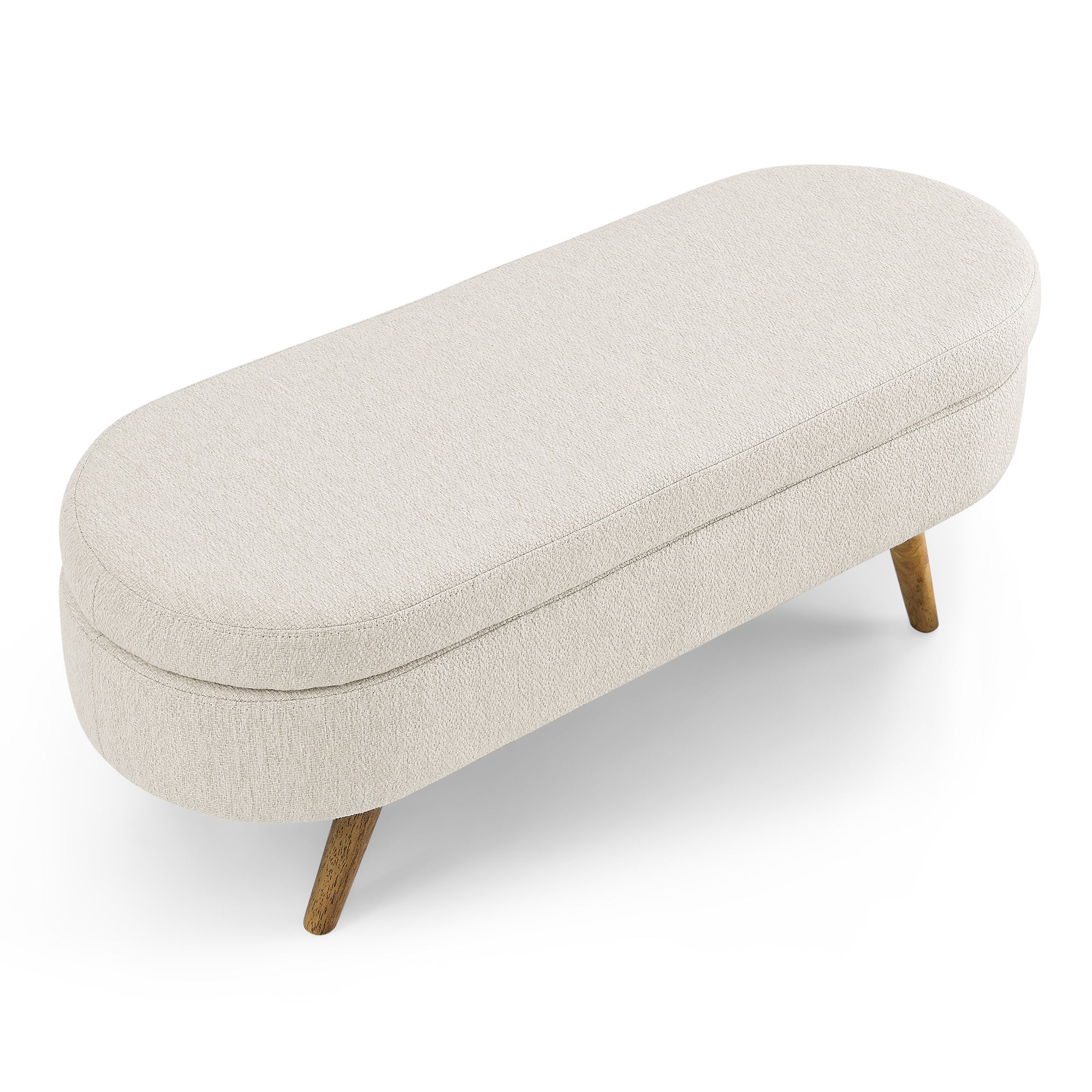 Evora Ottoman Storage Bench, Beige