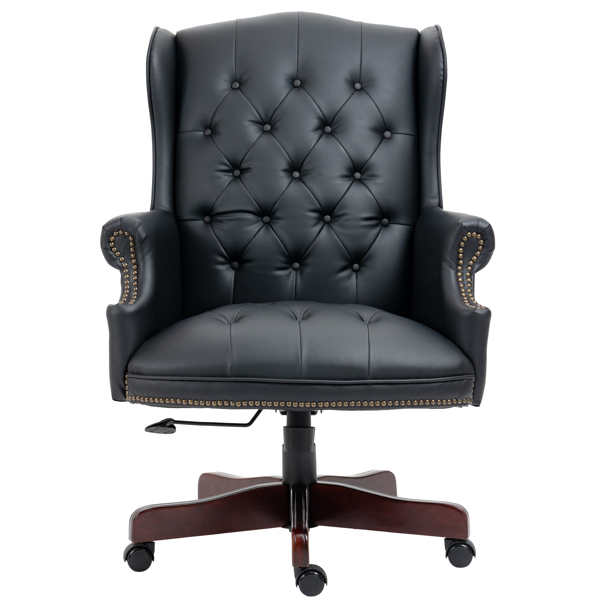 Orin Wingback Executive Office Chair with Tufted Leather
