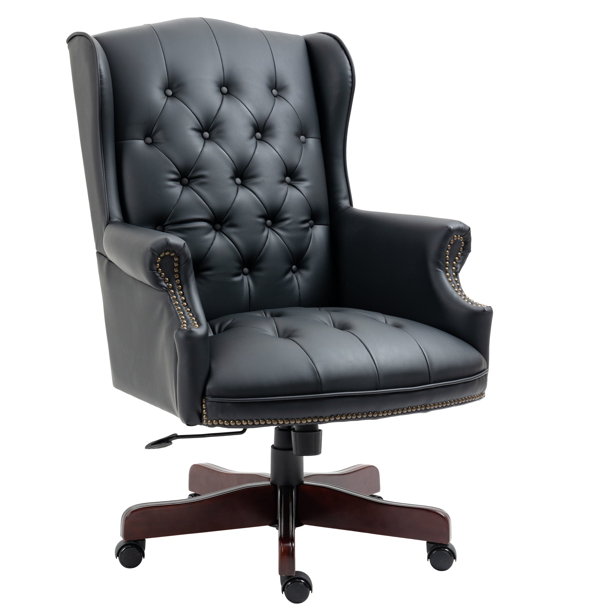 Orin Wingback Executive Office Chair with Tufted Leather