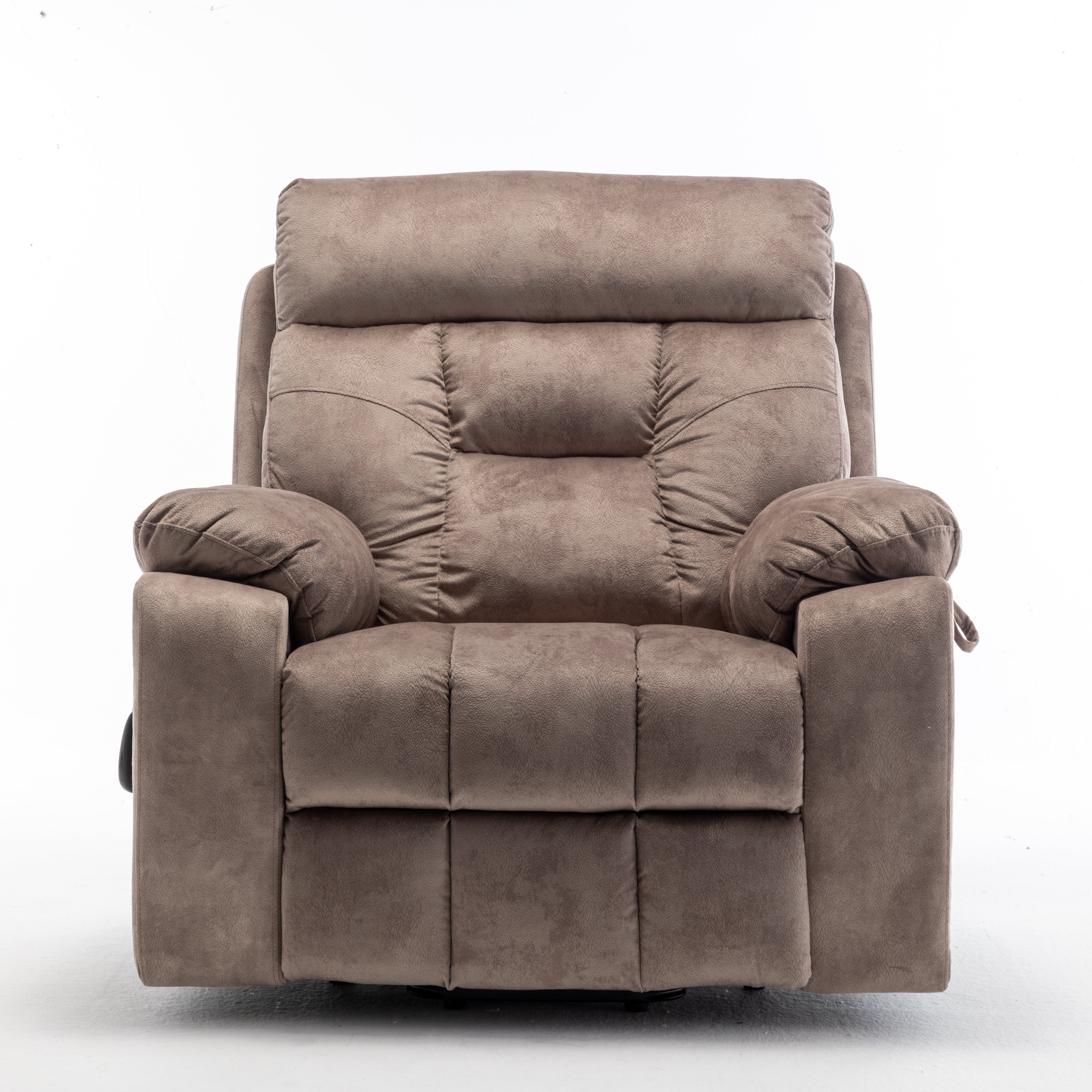 Vireo 41" Oversized Velvet Power Lift Recliner Chair with Massage, Heat and Cup Holder