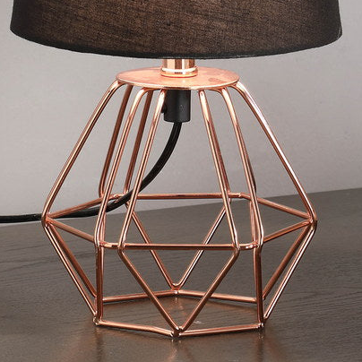 Lavender 11" Copper Metal Table Lamp
