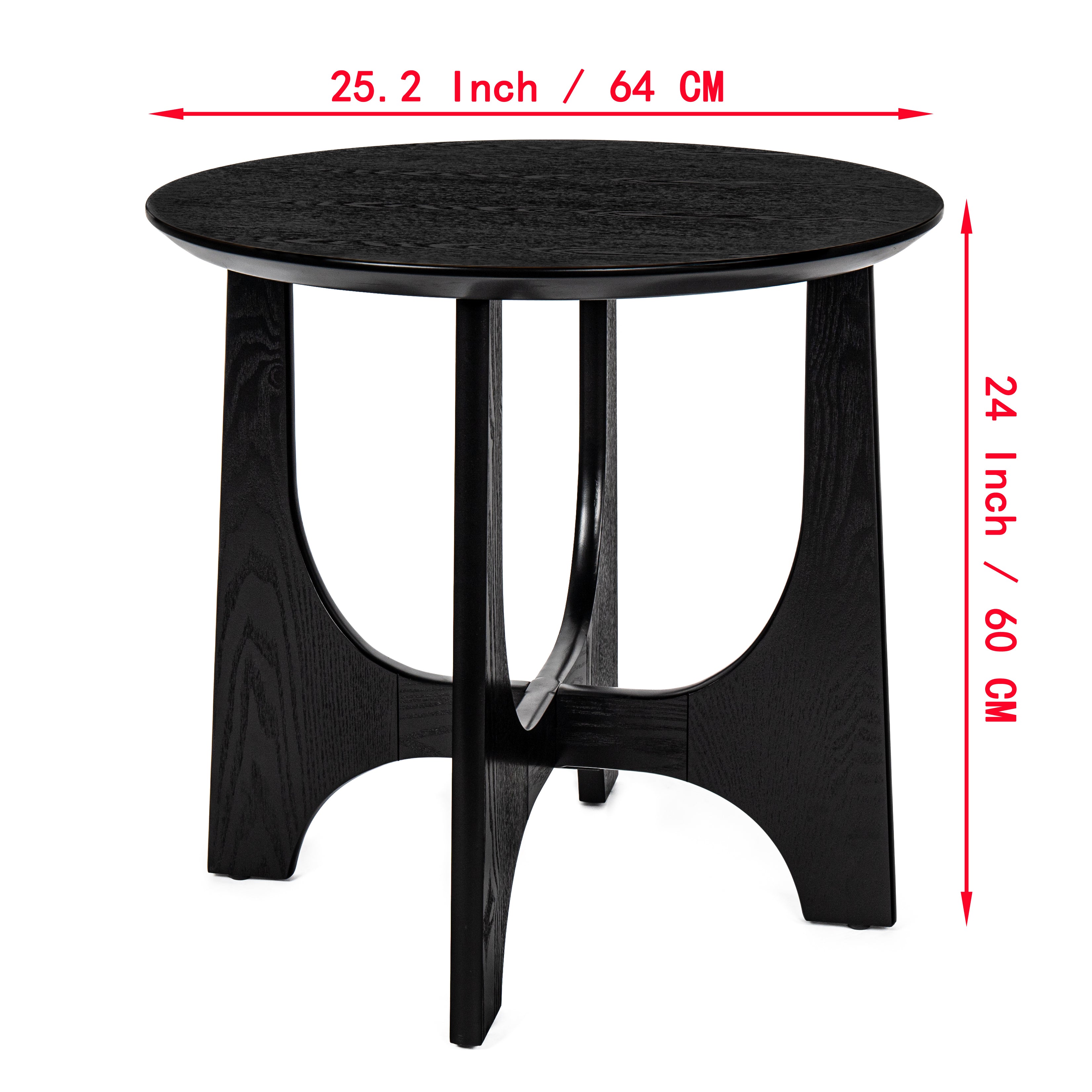 Harlan Side Table with Curved Base