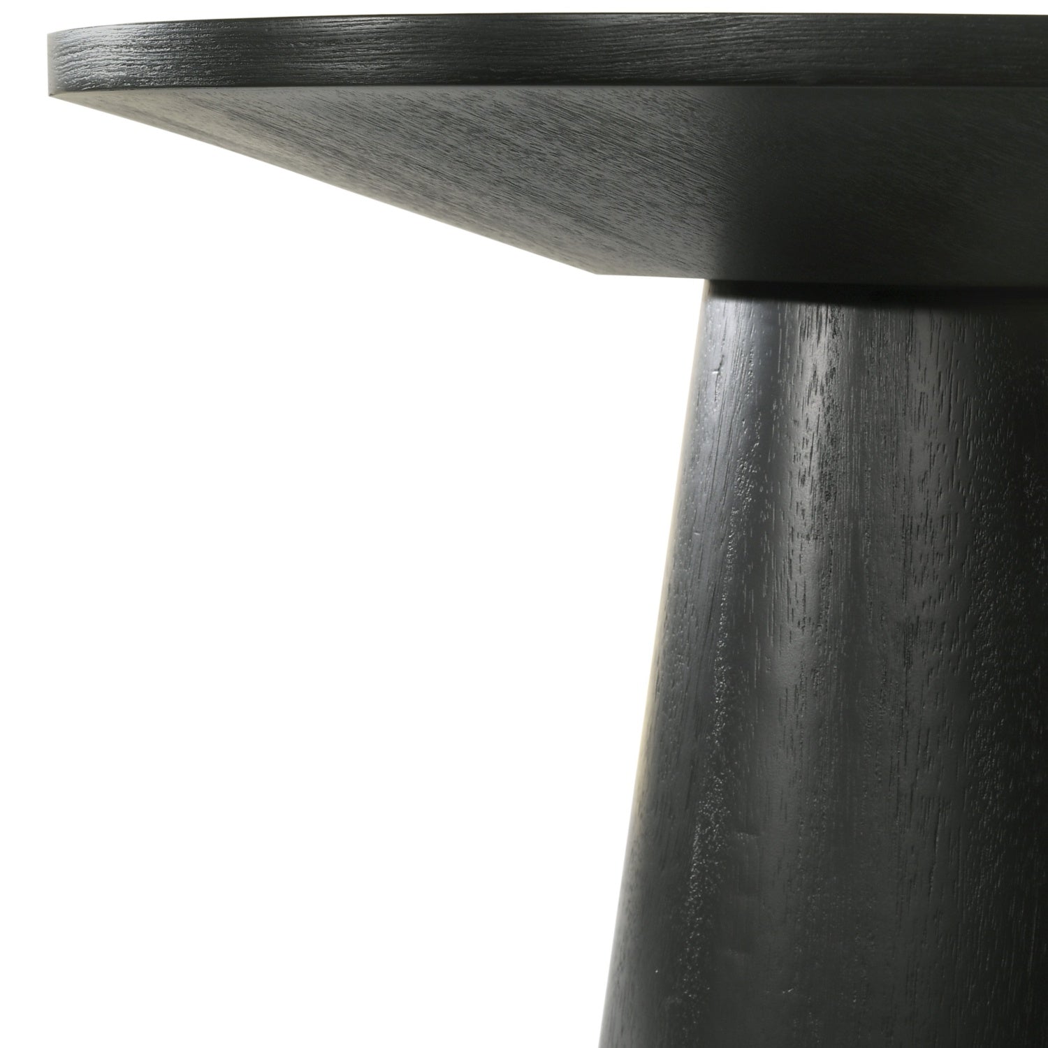 Colmar 3 Piece Modern Black Armchair and Round Side Table Set