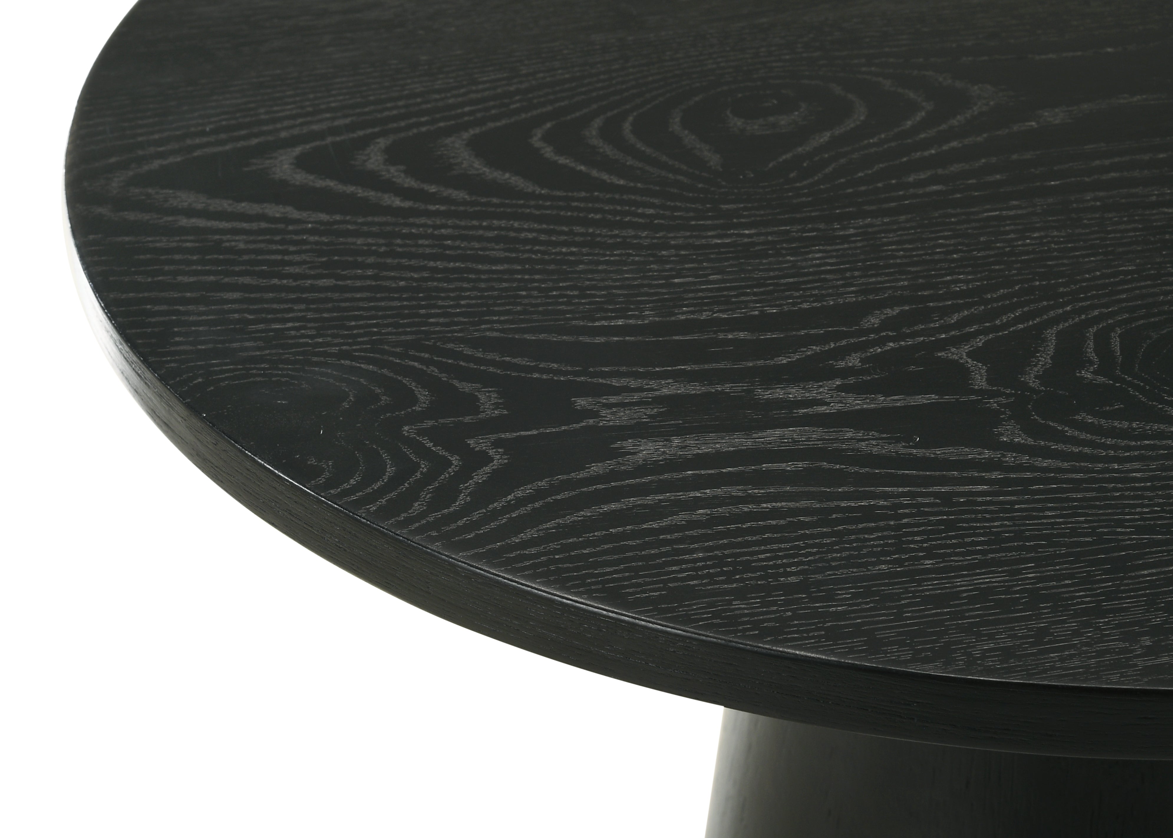 Jasper 21"W 3-Piece Ebony Black Arm Chairs and Console Table Set with Pedestal Base