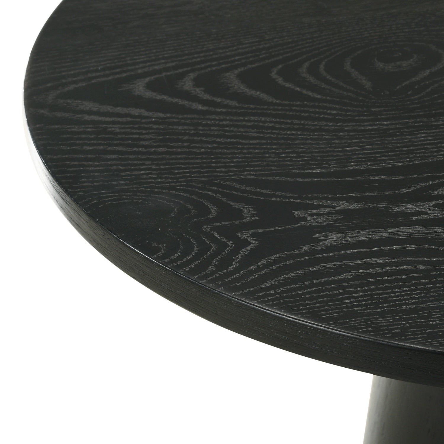 Colmar 3 Piece Modern Black Armchair and Round Side Table Set