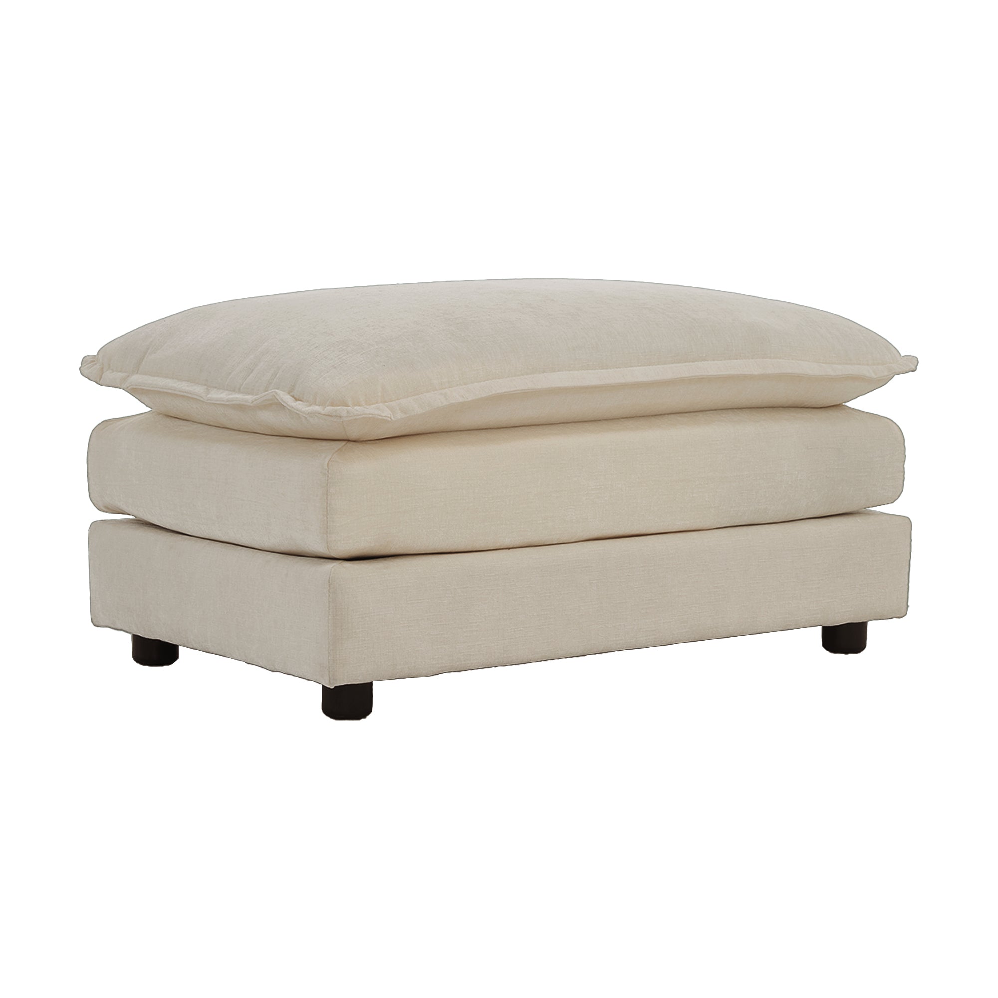 Fremont 77" 4-Piece Modular Chenille Upholstered Sectional Sofa with Ottomans
