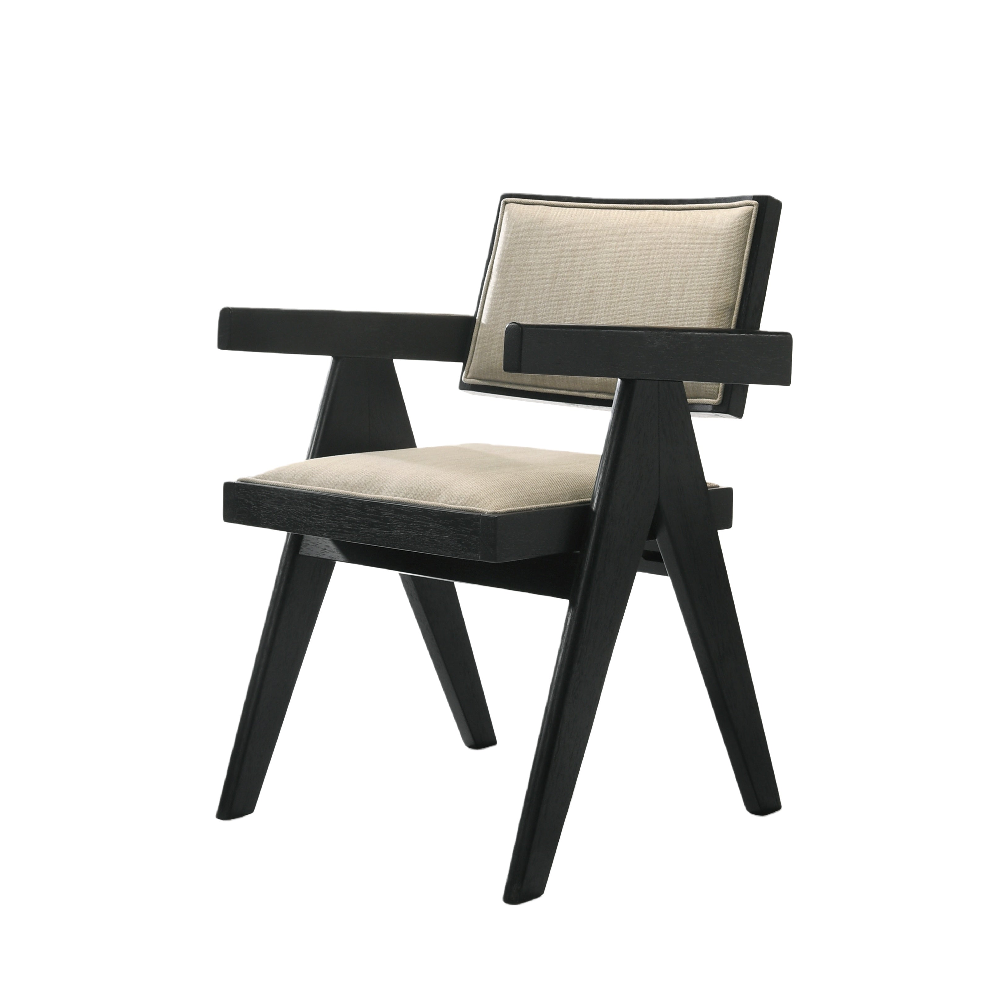 Colmar 3 Piece Modern Black Armchair and Round Side Table Set