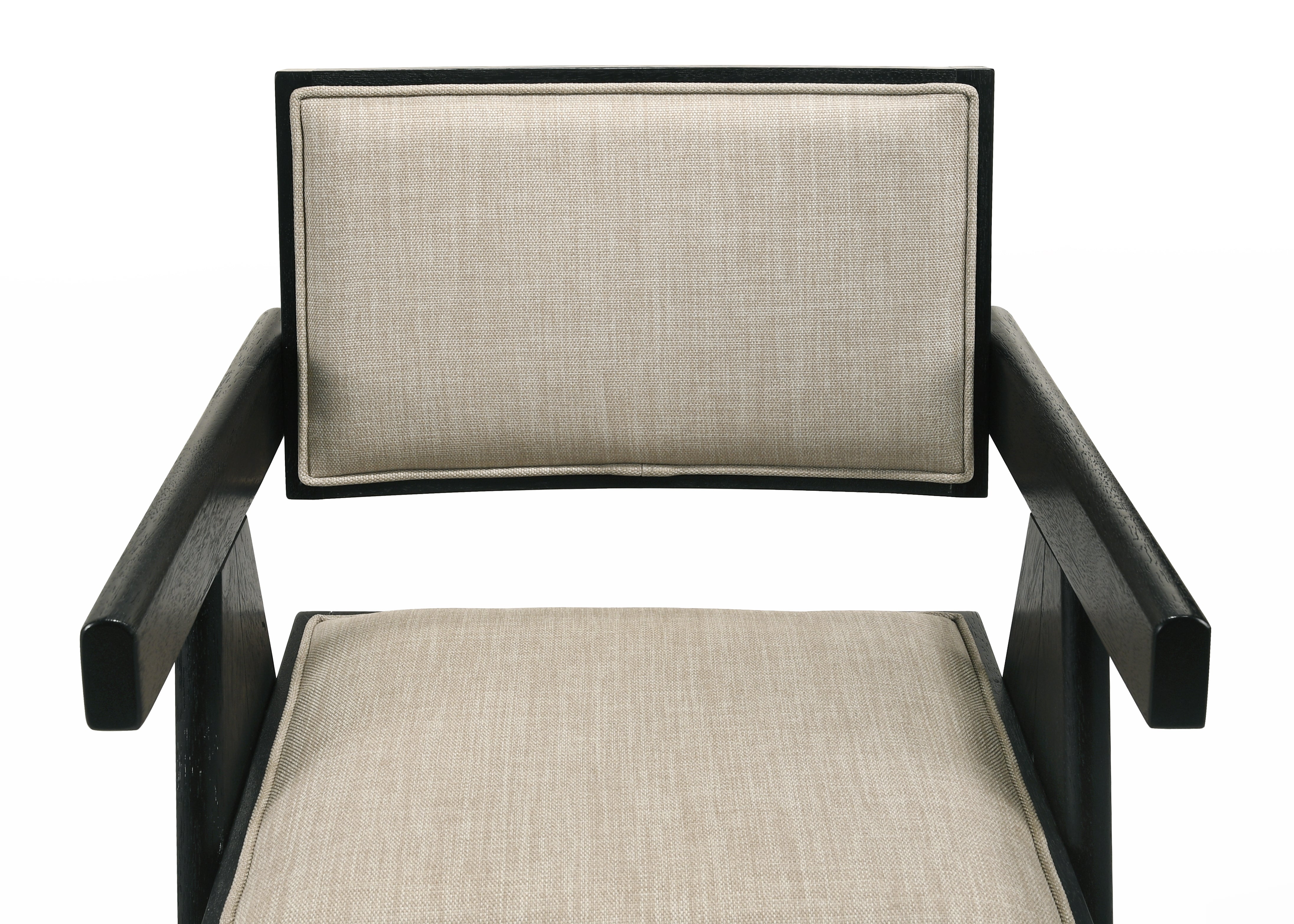 Jasper 21"W 3-Piece Ebony Black Arm Chairs and Console Table Set with Pedestal Base