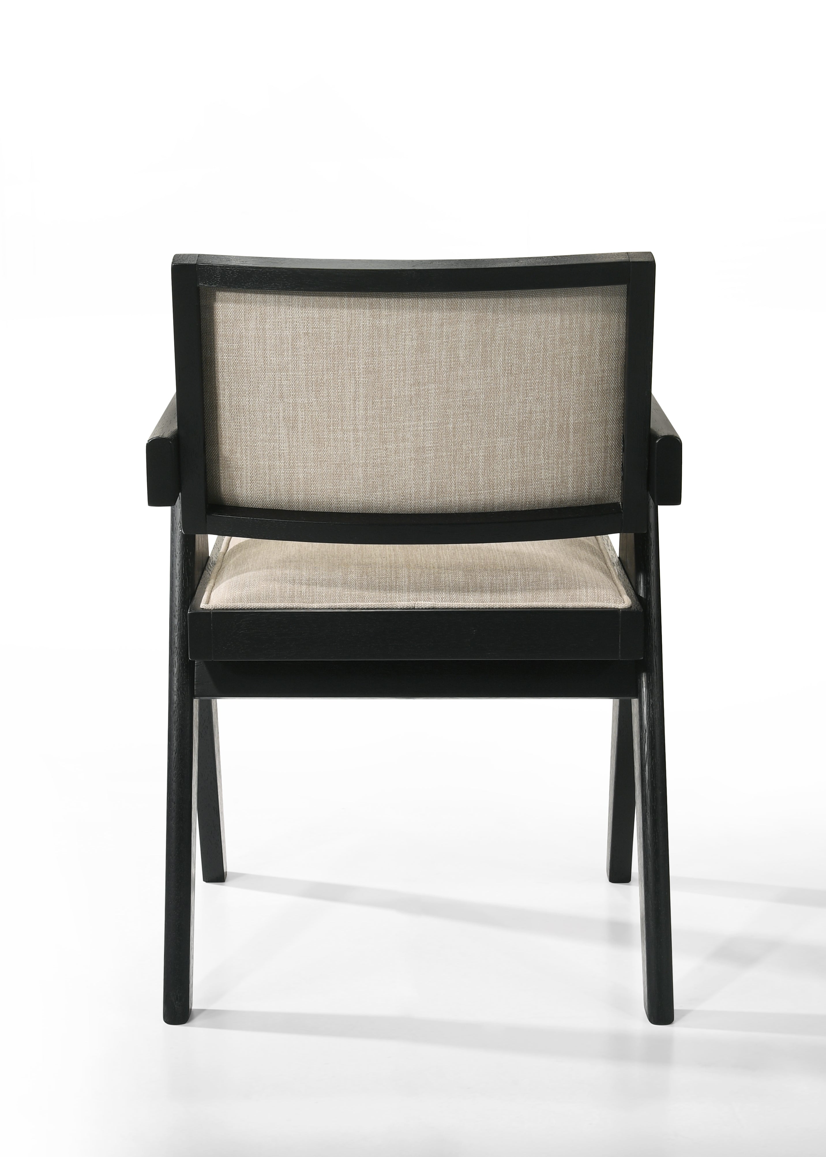 Jasper 21"W 3-Piece Ebony Black Arm Chairs and Console Table Set with Pedestal Base