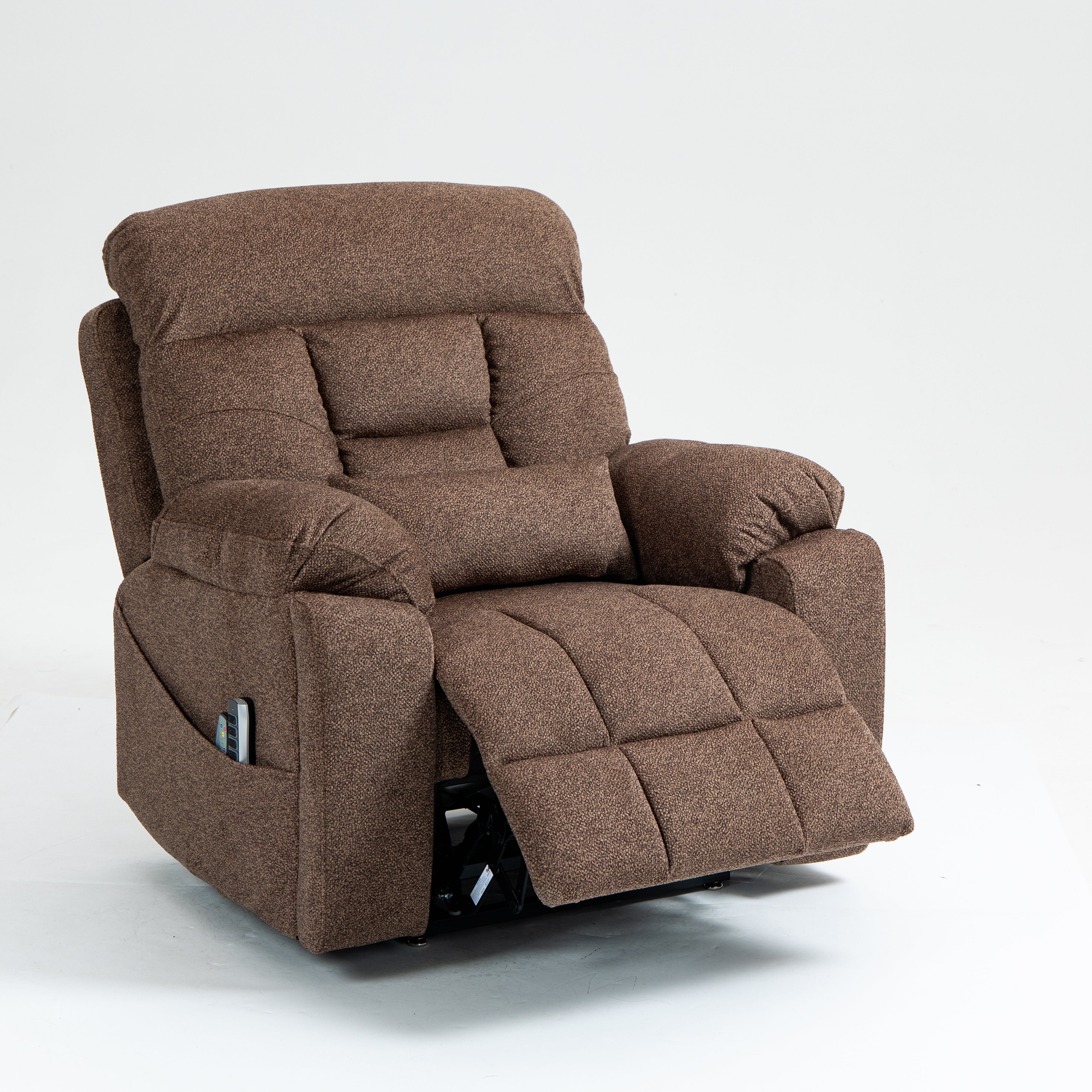 Guymon 41" Oversized Velvet Power Lift Recliner Chair with Dual Motor and 180° Lay-Flat