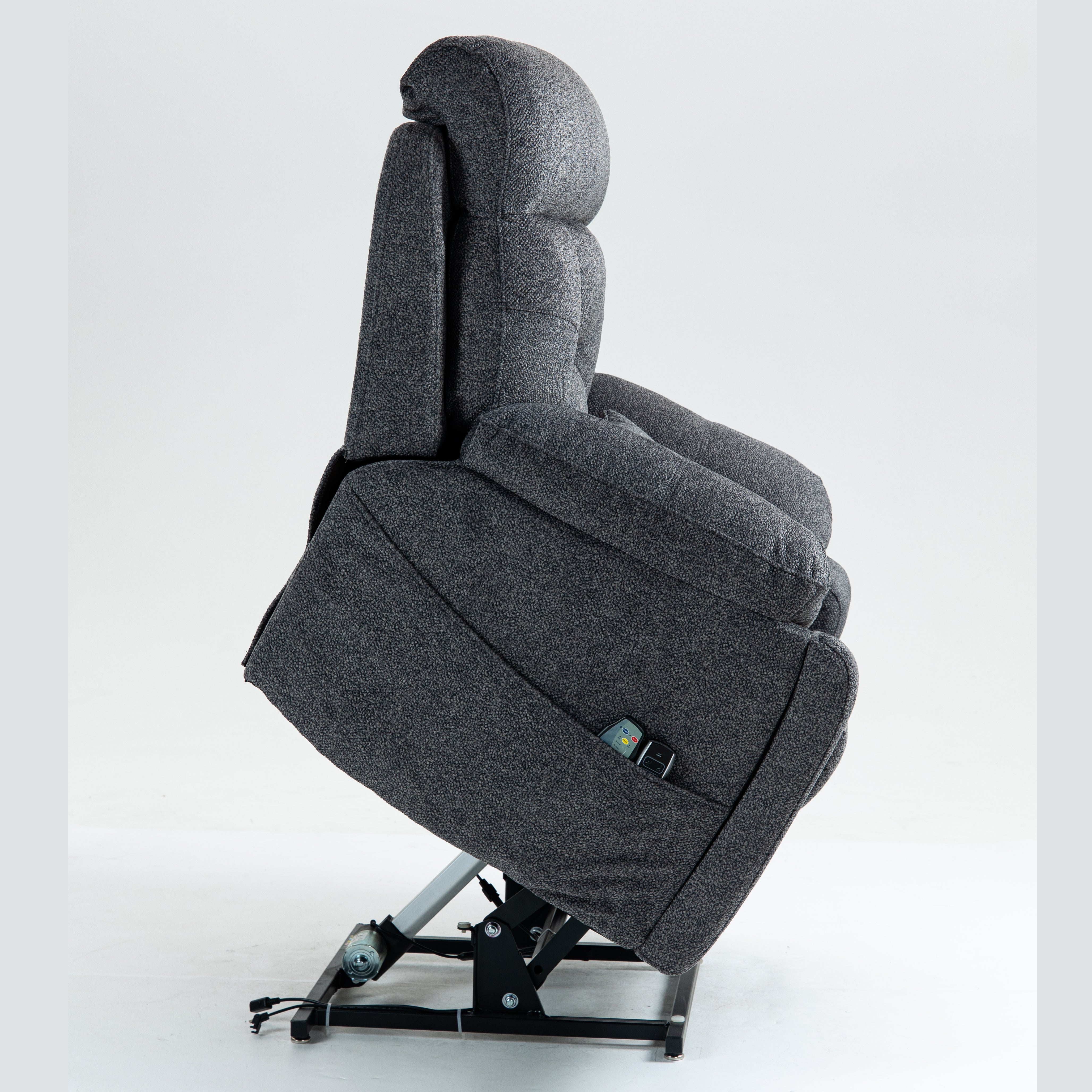Guymon 41" Oversized Velvet Power Lift Recliner Chair with Dual Motor and 180° Lay-Flat