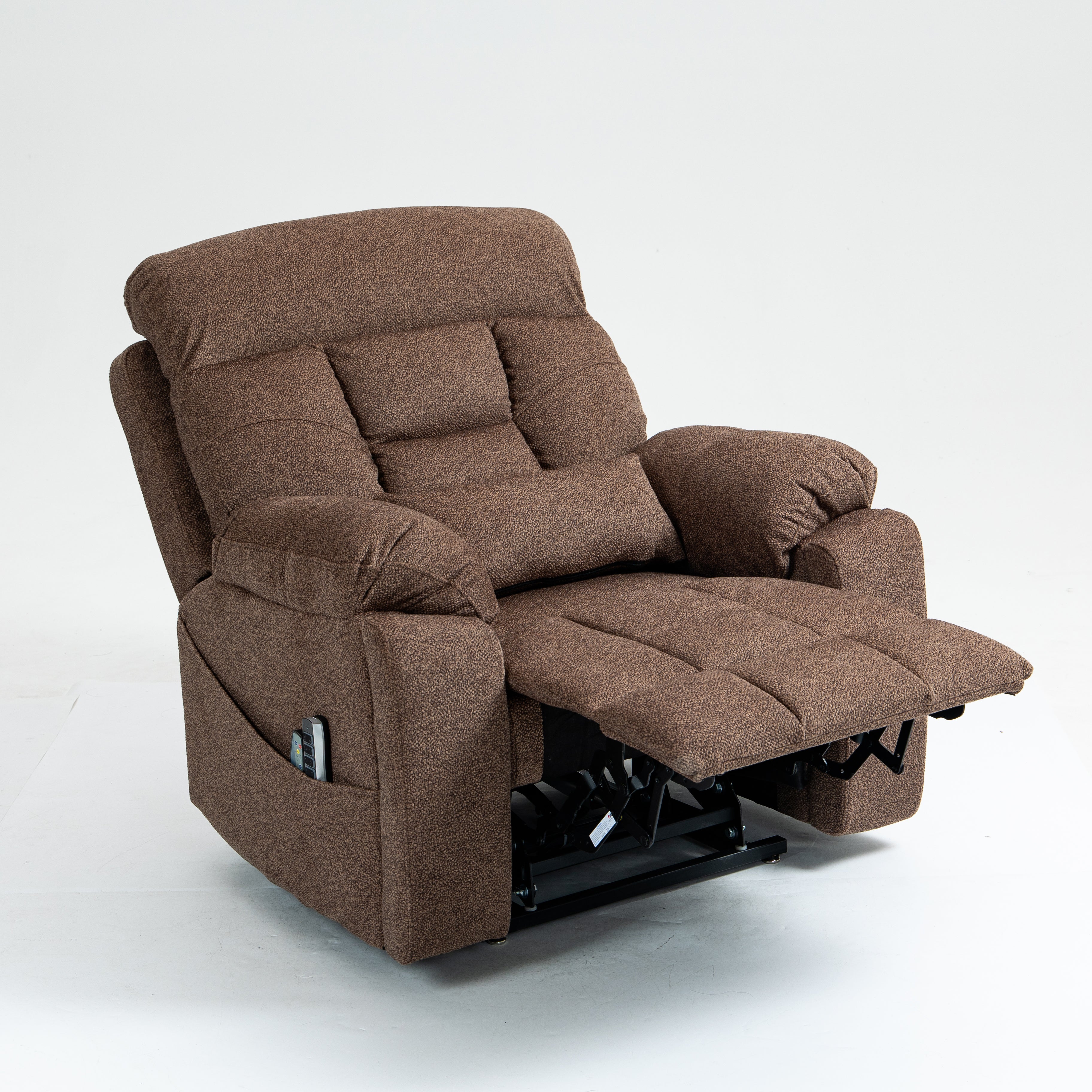 Guymon 41" Oversized Velvet Power Lift Recliner Chair with Dual Motor and 180° Lay-Flat