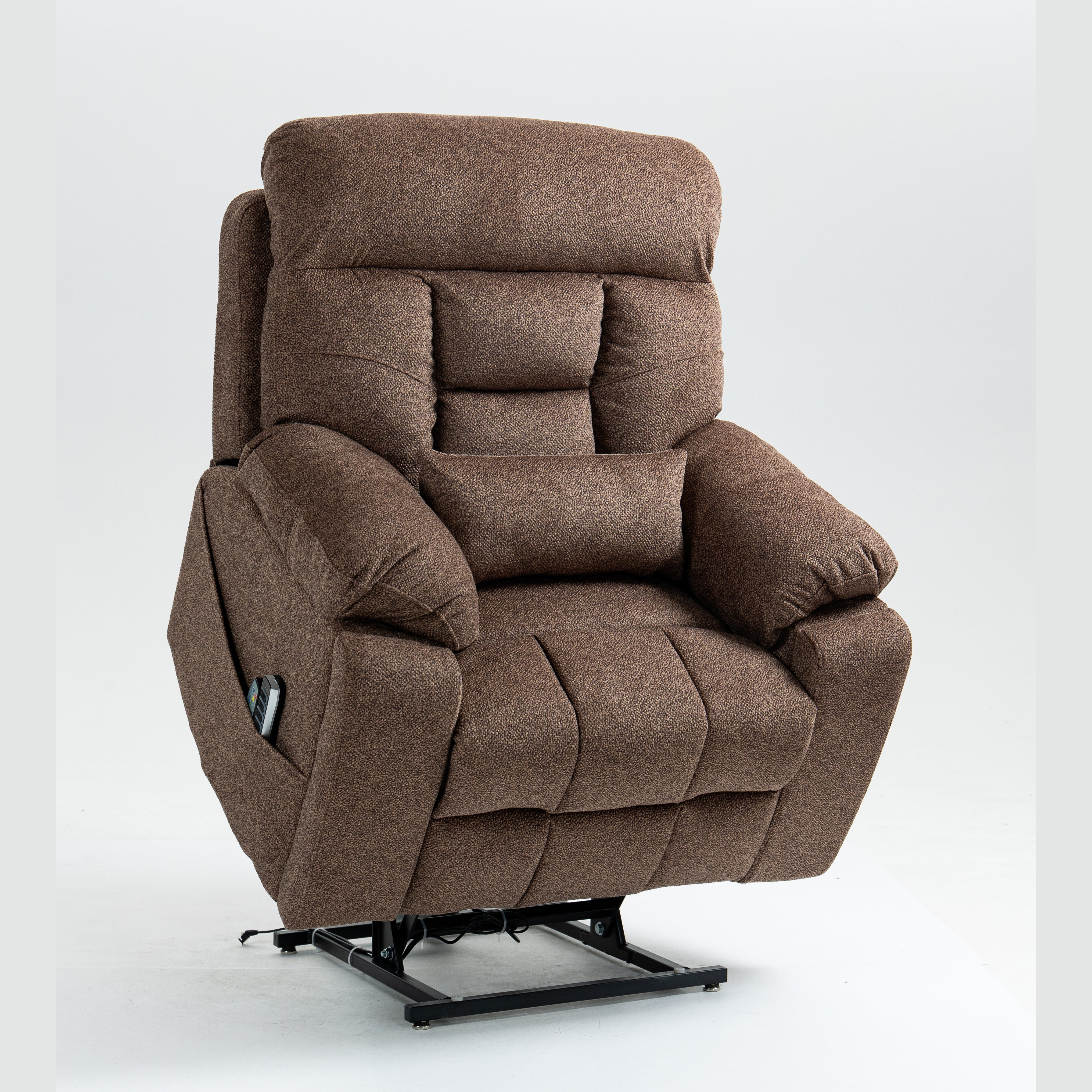 Guymon 41" Oversized Velvet Power Lift Recliner Chair with Dual Motor and 180° Lay-Flat