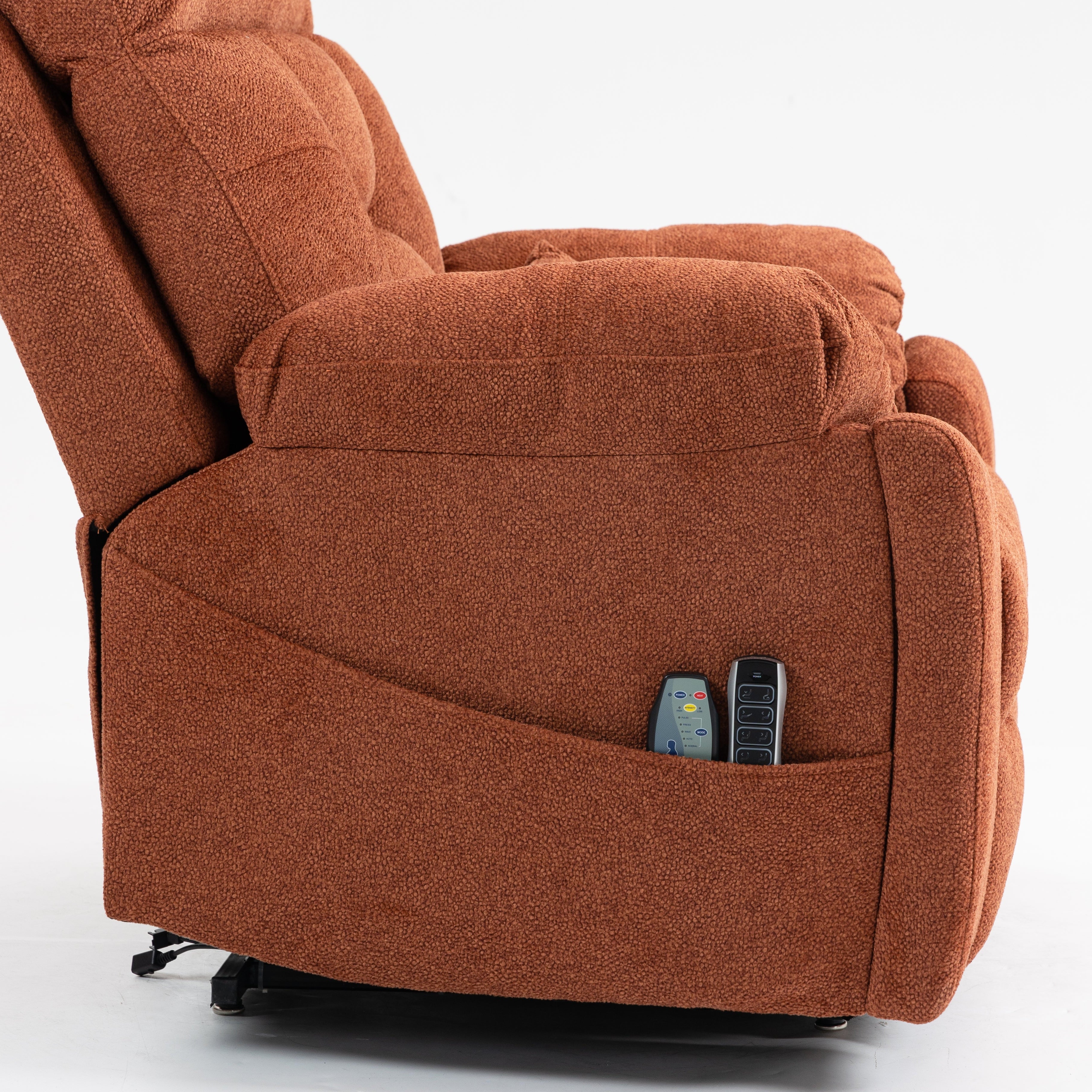 Guymon 41" Oversized Velvet Power Lift Recliner Chair with Dual Motor and 180° Lay-Flat