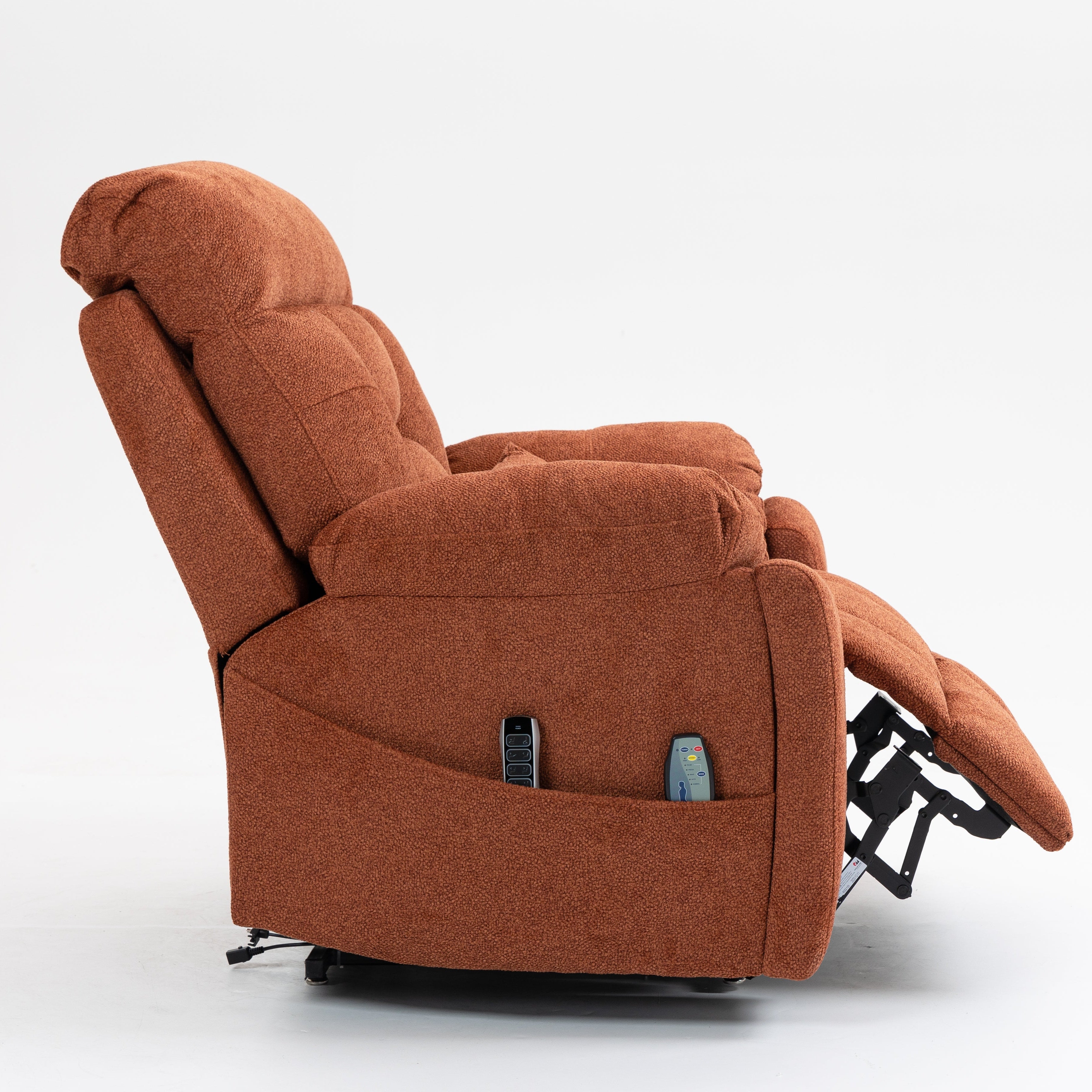 Guymon 41" Oversized Velvet Power Lift Recliner Chair with Dual Motor and 180° Lay-Flat