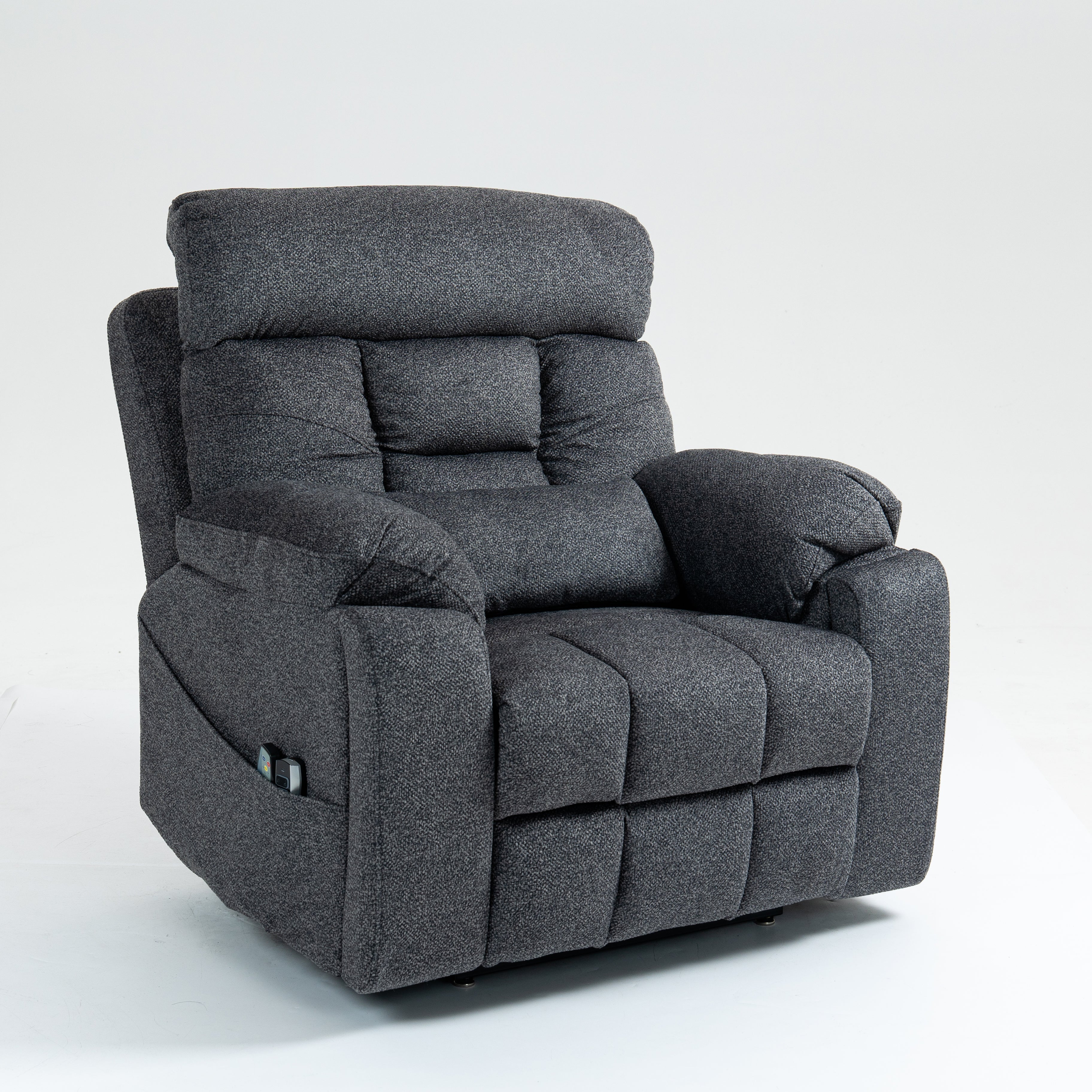 Guymon 41" Oversized Velvet Power Lift Recliner Chair with Dual Motor and 180° Lay-Flat