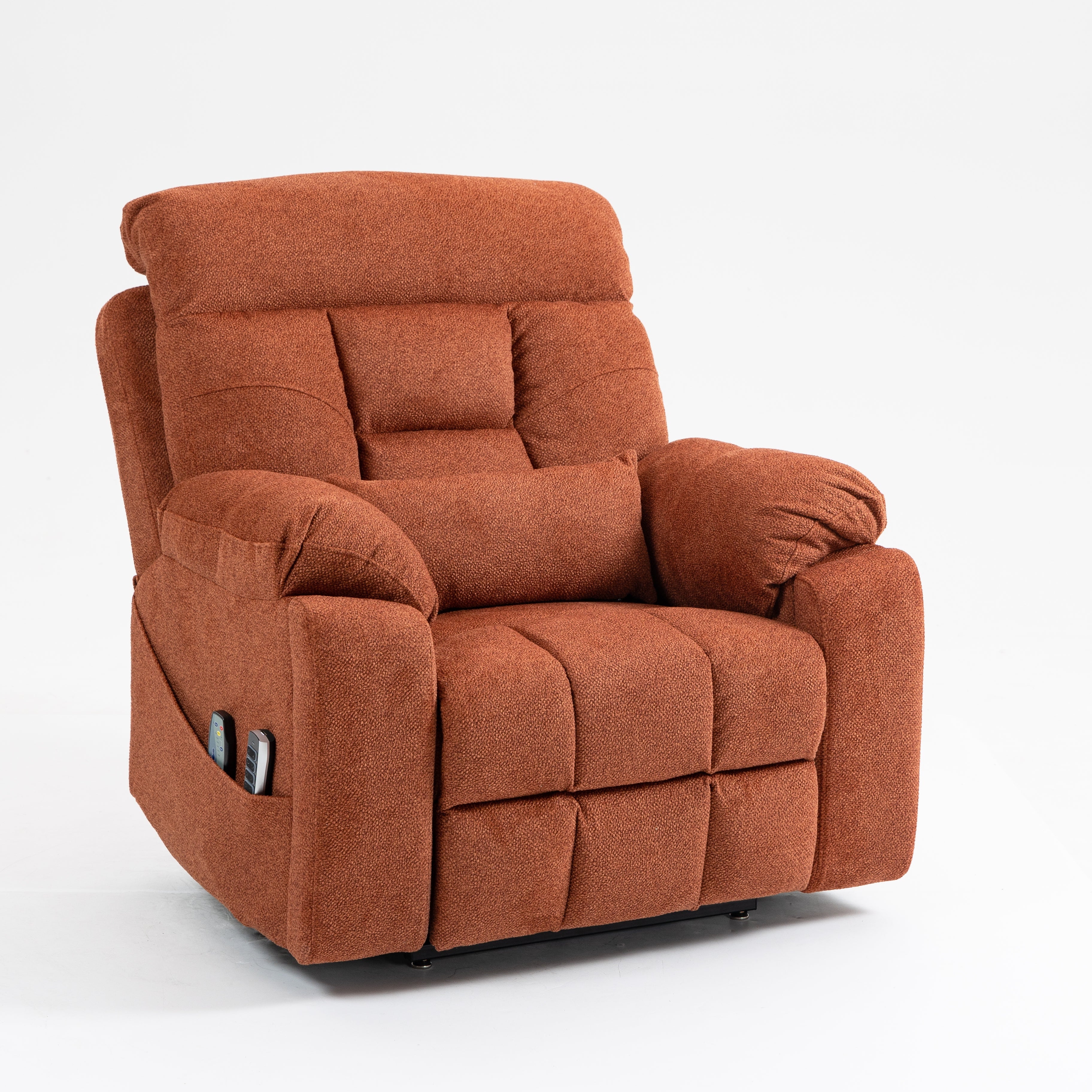 Guymon 41" Oversized Velvet Power Lift Recliner Chair with Dual Motor and 180° Lay-Flat