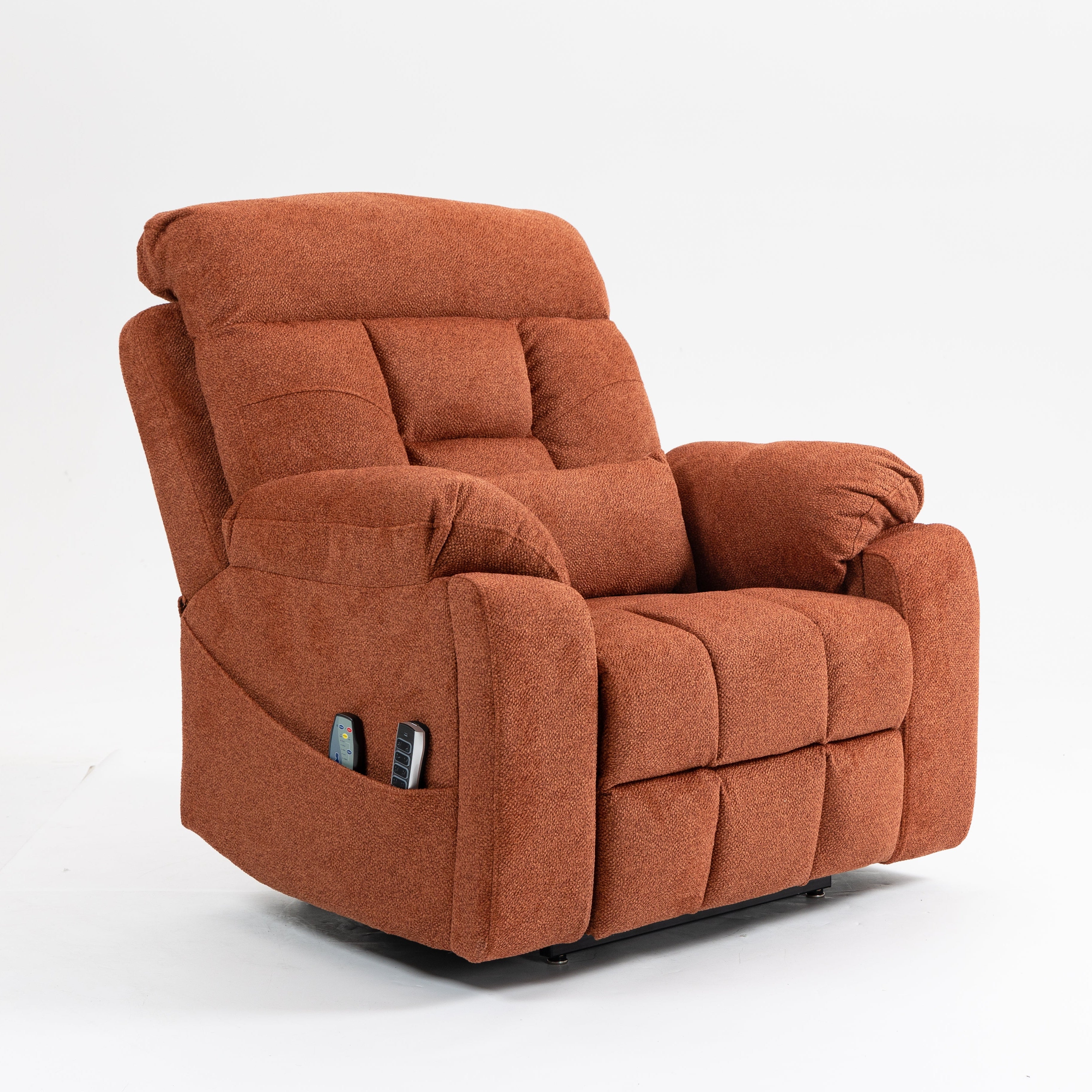 Guymon 41" Oversized Velvet Power Lift Recliner Chair with Dual Motor and 180° Lay-Flat