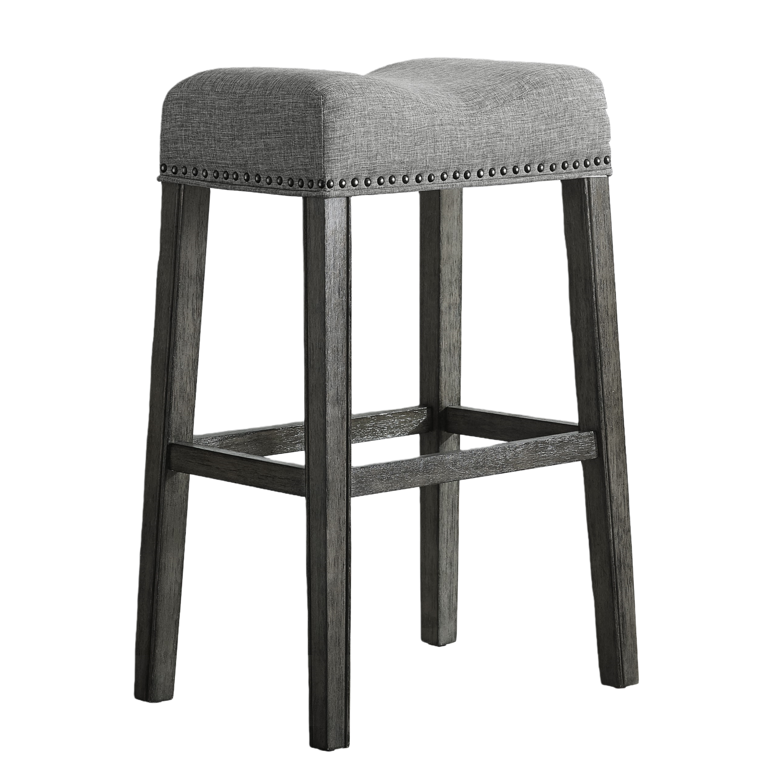 Rioja 29" Upholstered Backless Saddle Bar Stool Set of 2