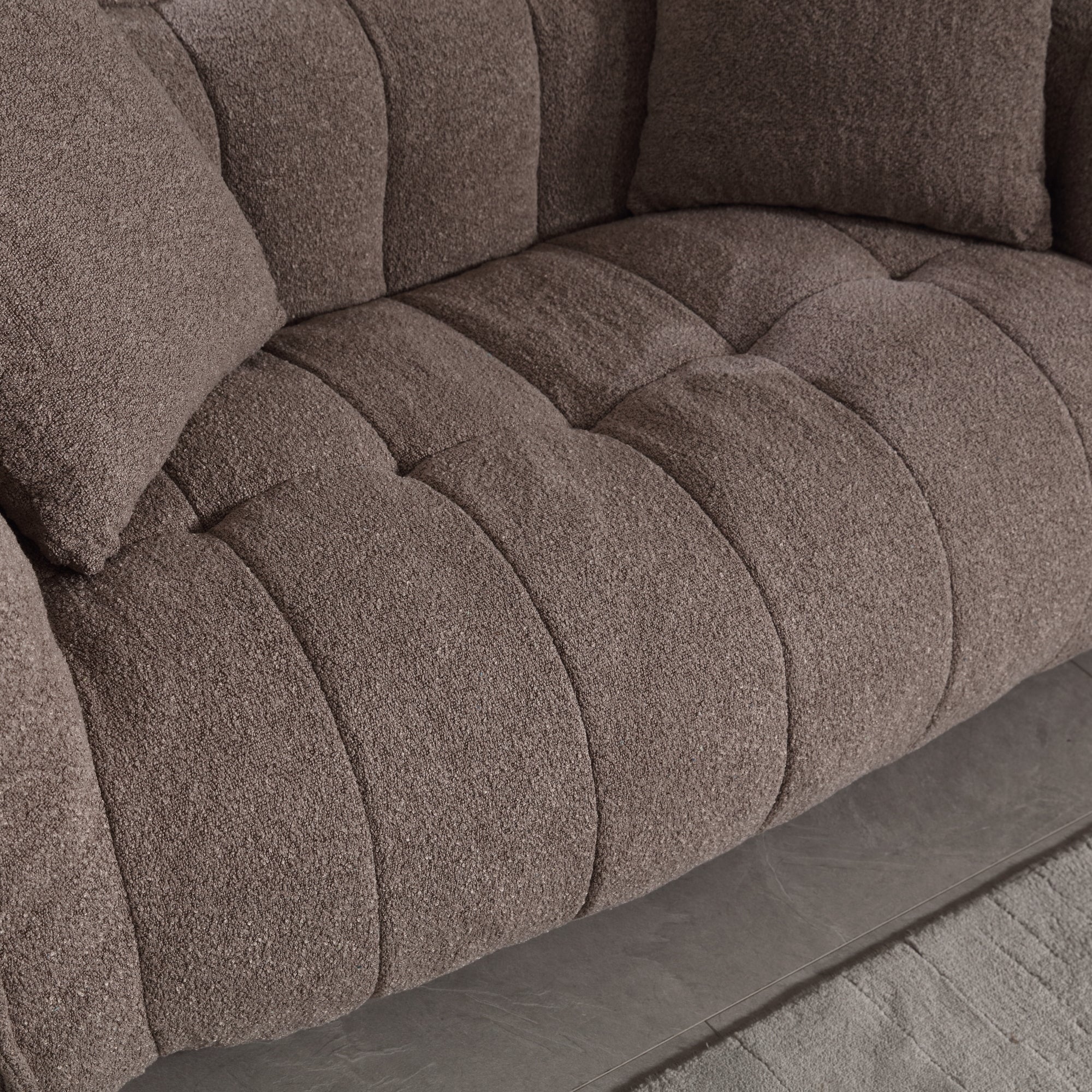 Pinecrest Modern Chenille Bean Bag Loveseat Sofa