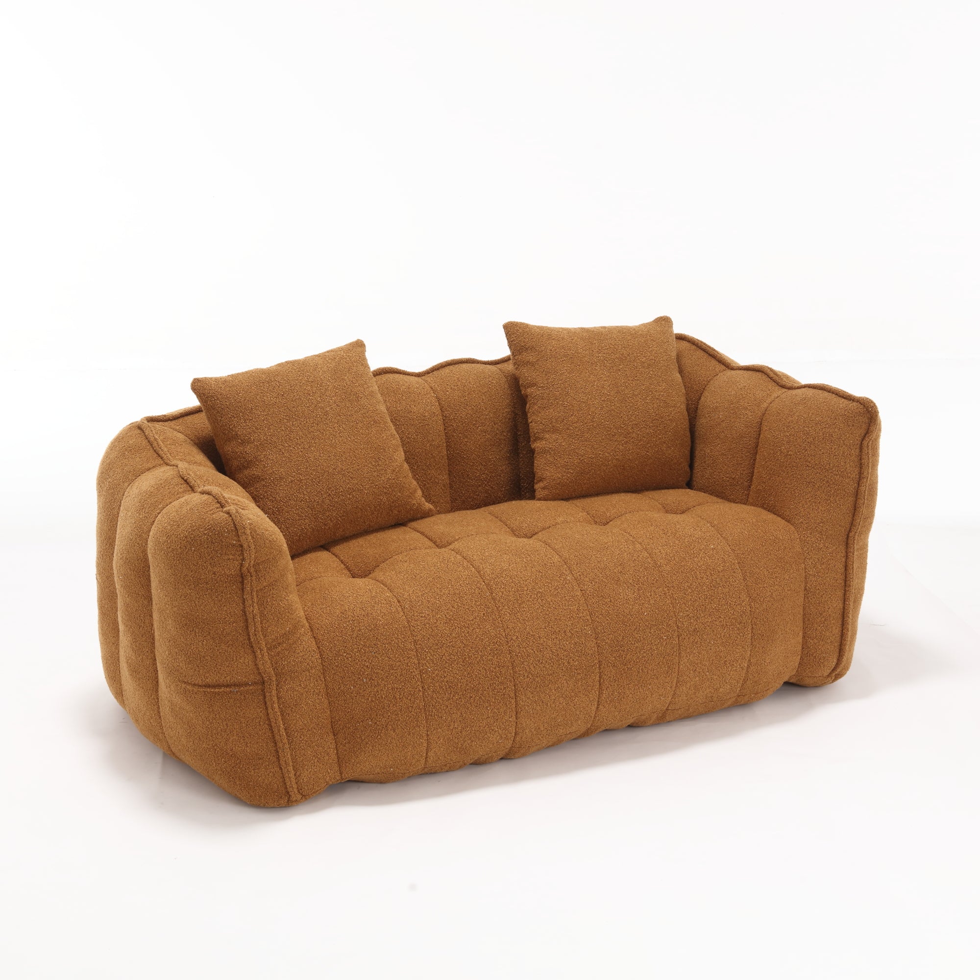 Pinecrest Modern Chenille Bean Bag Loveseat Sofa