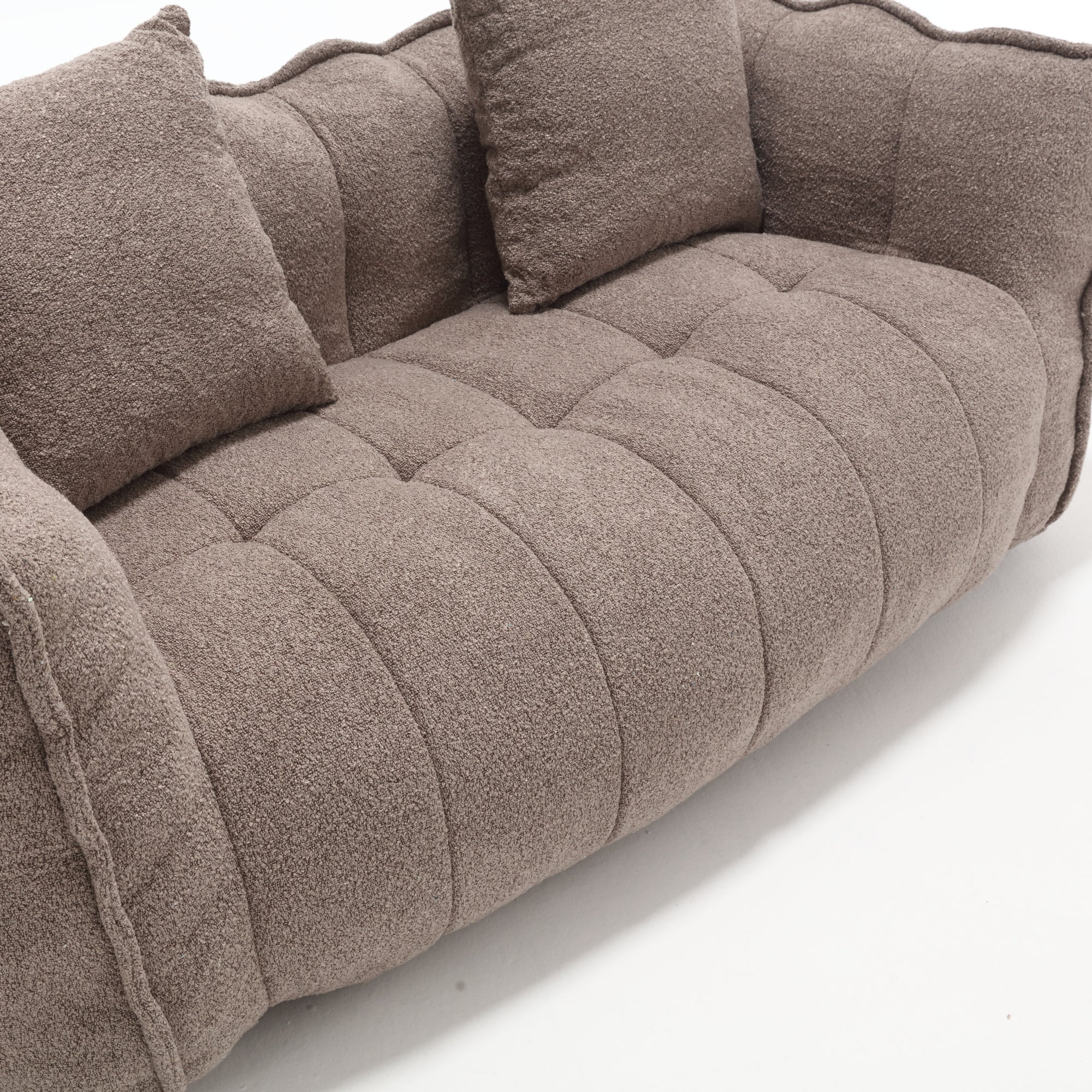 Pinecrest Modern Chenille Bean Bag Loveseat Sofa