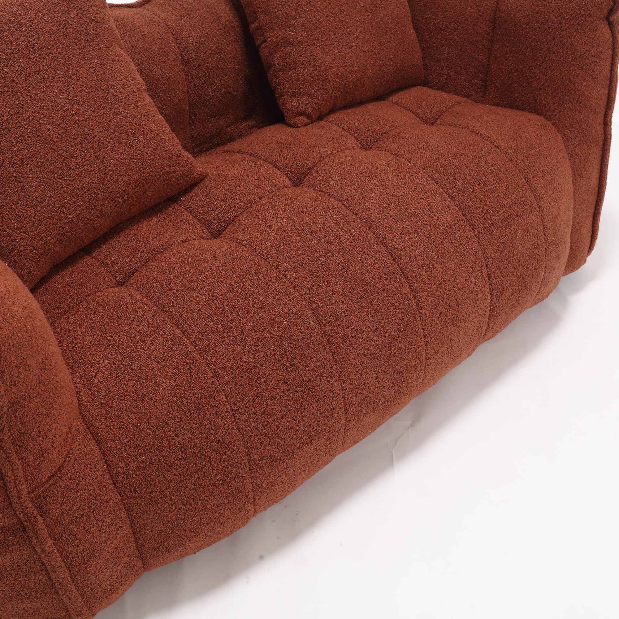 Pinecrest Modern Chenille Bean Bag Loveseat Sofa