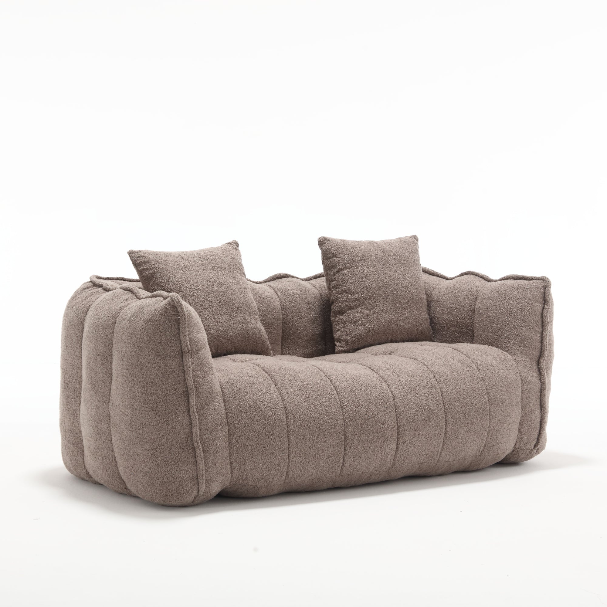Pinecrest Modern Chenille Bean Bag Loveseat Sofa