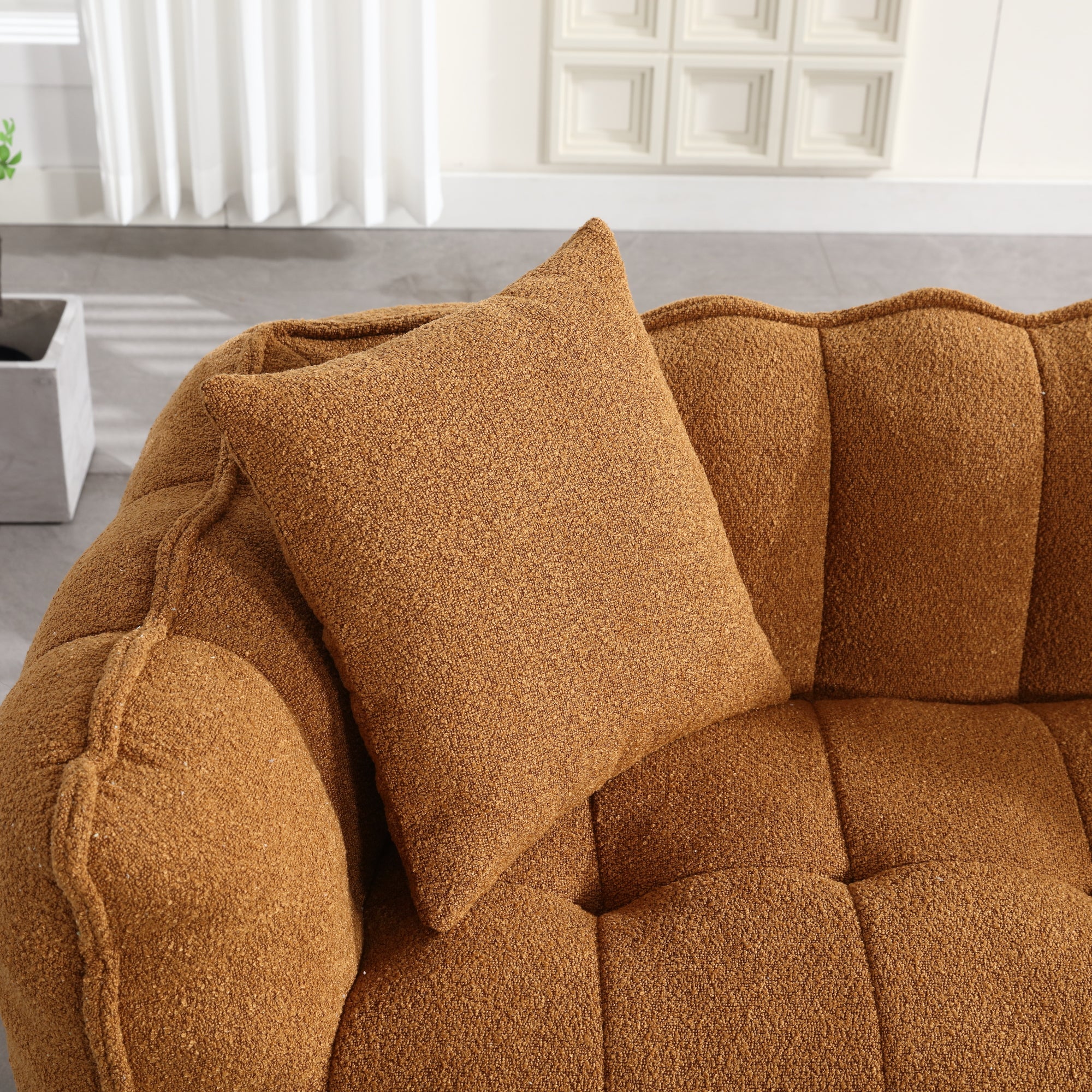 Pinecrest Modern Chenille Bean Bag Loveseat Sofa